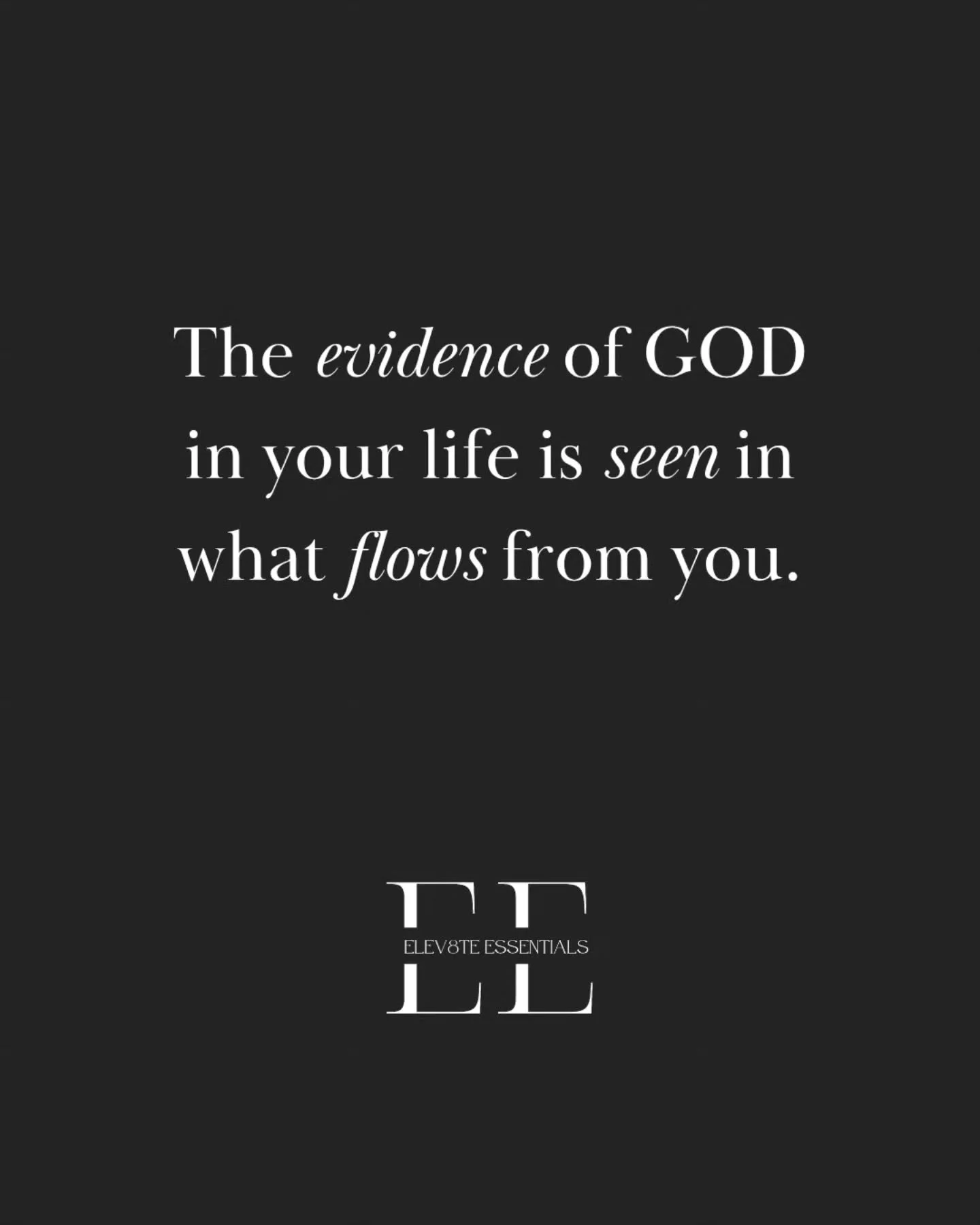 Not everything that looks good on the outside means someone is truly thriving on the inside.

The true evidence of a life aligned with God isn&rsquo;t found in status, success, or appearance&hellip; it&rsquo;s found in what flows from within you.

Lo