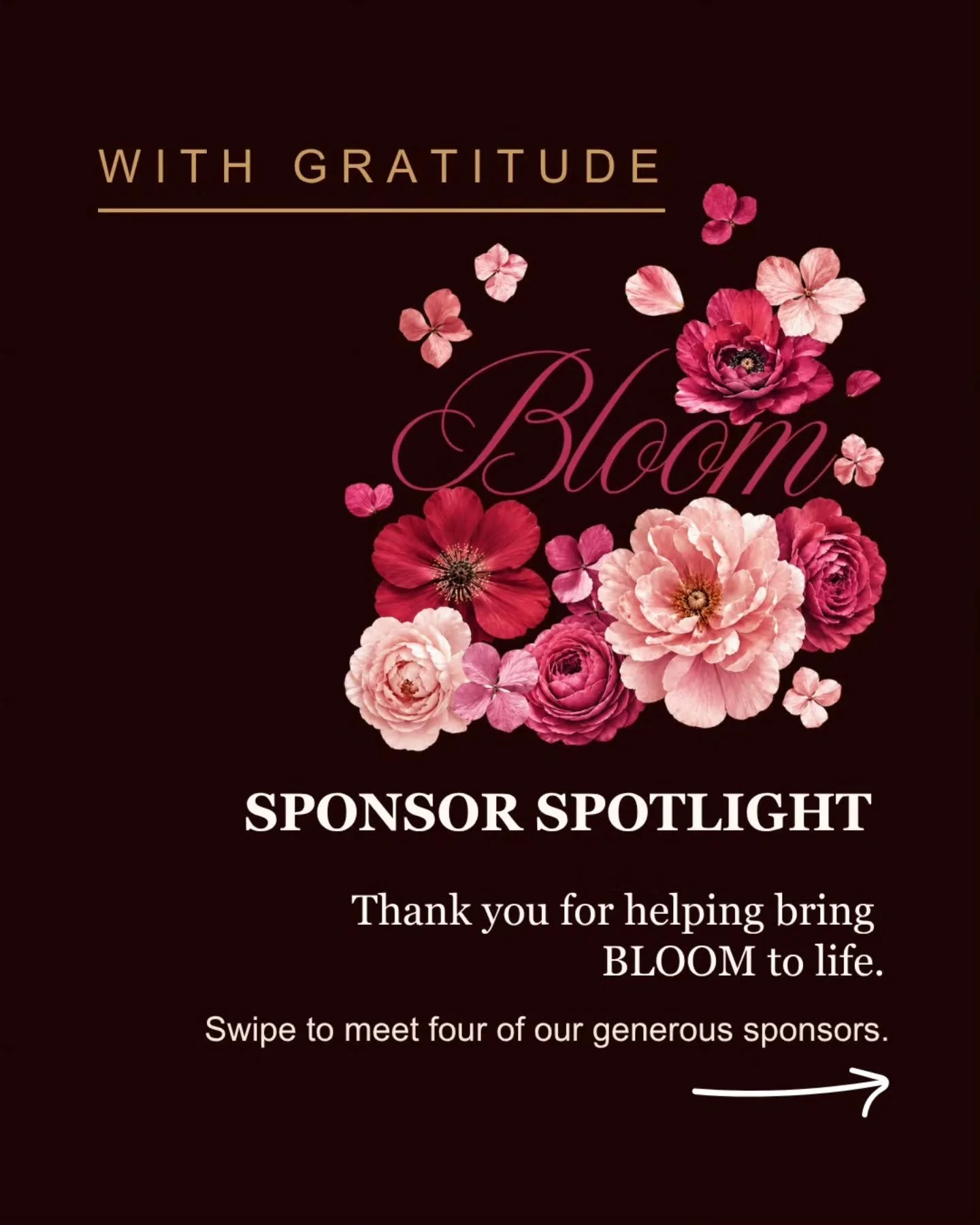 It&rsquo;s the thoughtful details&mdash;and the generous people behind them&mdash;that help bring a special event to life. 🌺

We&rsquo;re so grateful to introduce four of the wonderful local businesses supporting Bloom:

✨ SD Hair
✨ We Create It Per