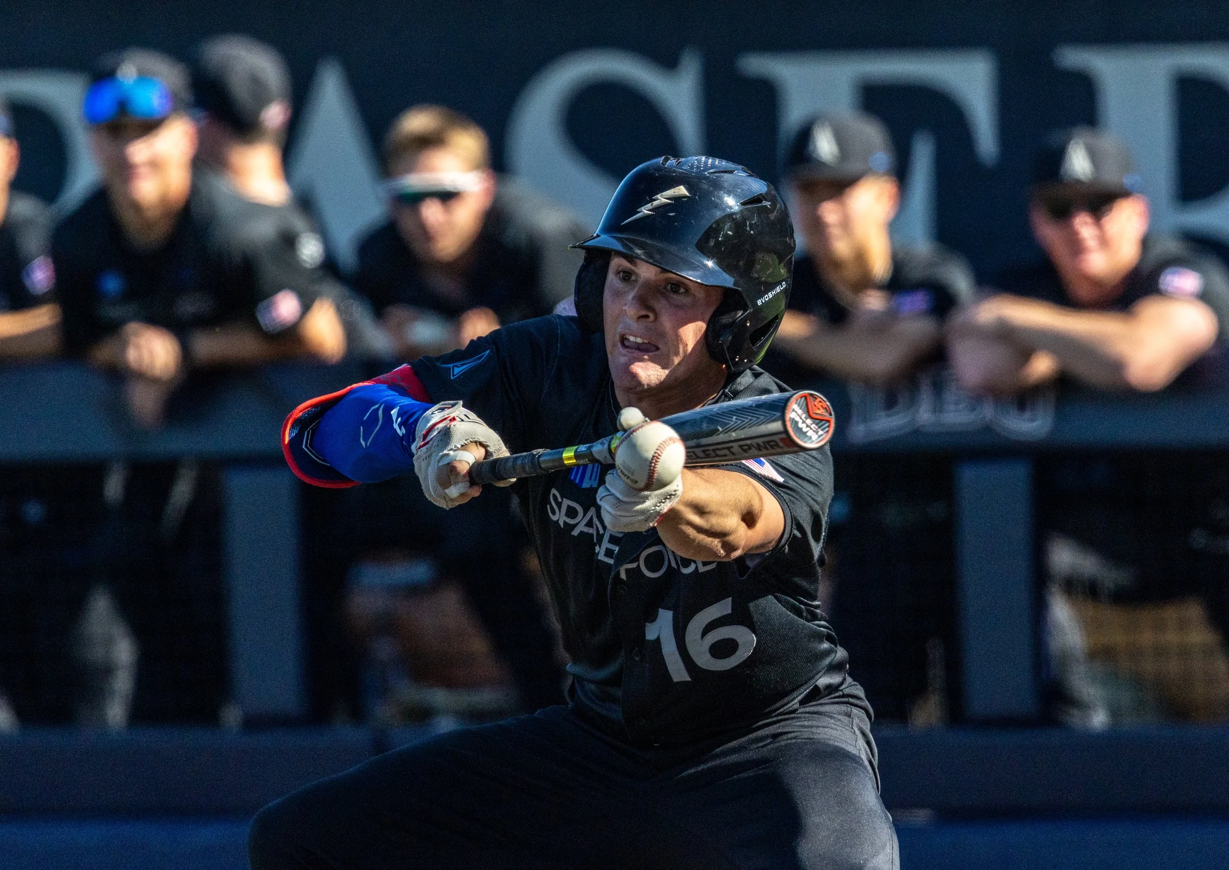 Ben Niednagel bunting - Air Force Academy Baseball