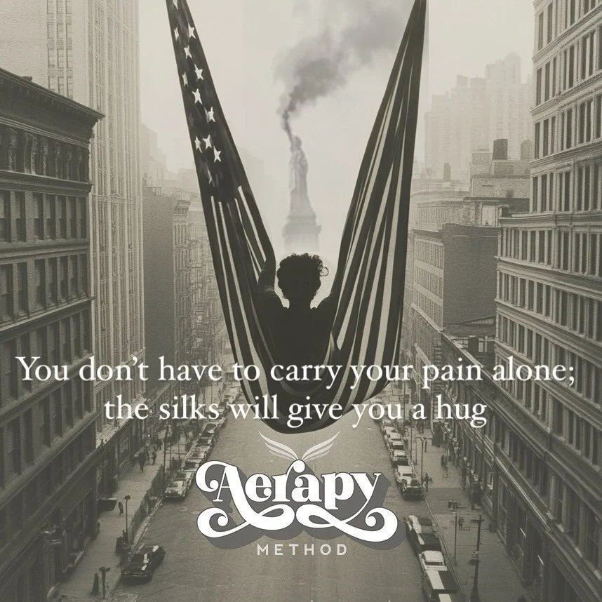 With ❤️&zwj;🩹 from, Aerapy  #aerapymethod #aerialsilks #aerialfitness #wellnessnyc #yogastudio #dumbobrooklyn #wellness