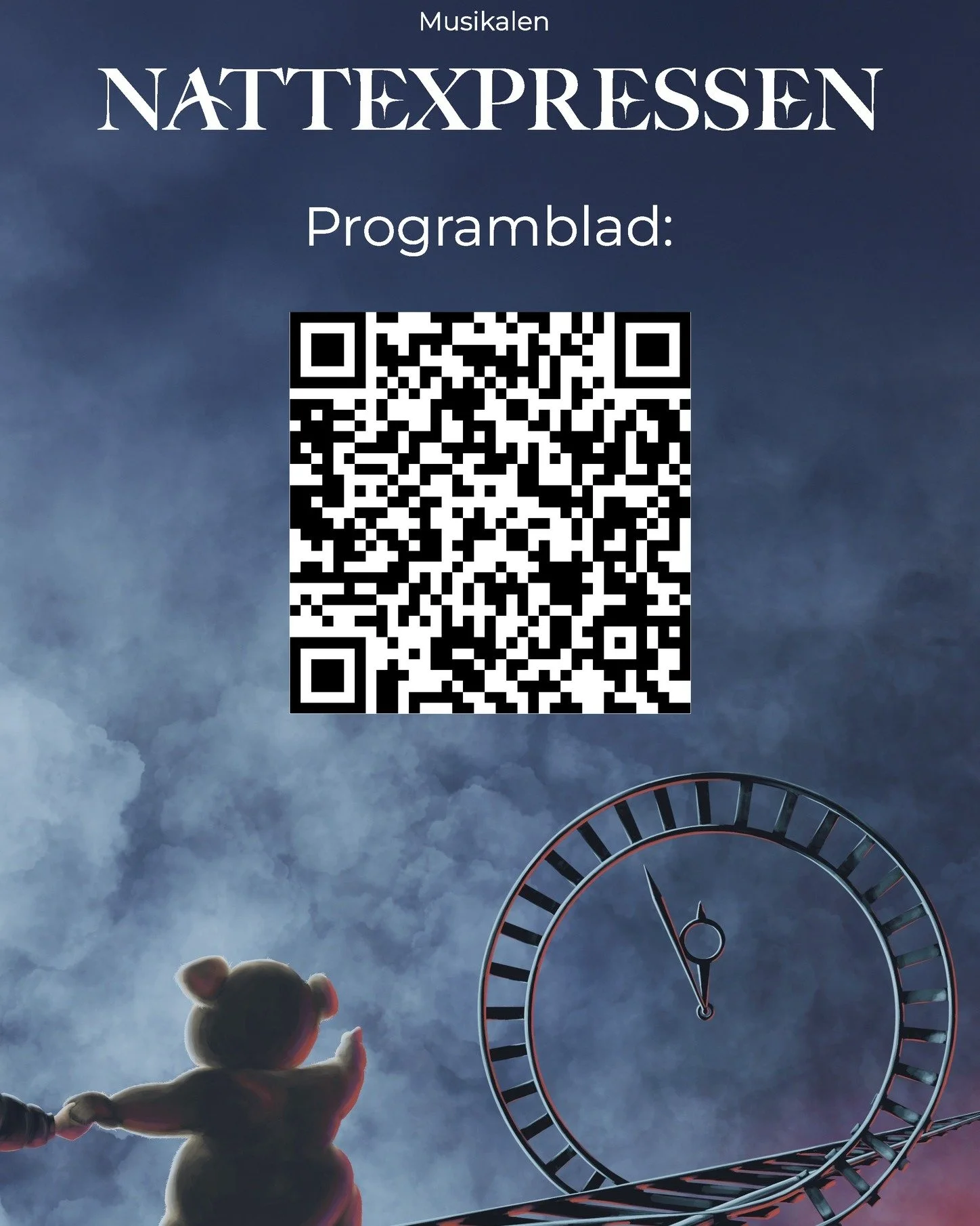 Nattexpressens fina digitala programblad hittar du via QR-koden eller via l&auml;nken i kommentarerna!

 #nattexpressen2025 #musikal #nattexpressen