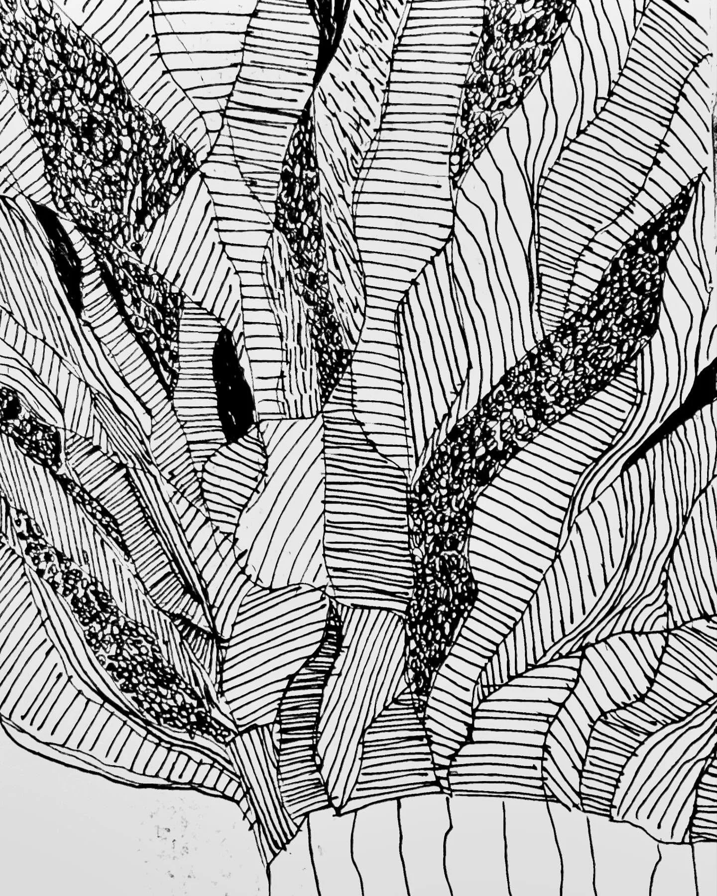 &ldquo;untitled&rdquo;
ink on paper

Some months ago, while zoning out a bit, I drew this sketch. I was in a temporary liminal state&mdash;half aware of what my pen was doing and half somewhere else. I find that is a good place to be when painting, s