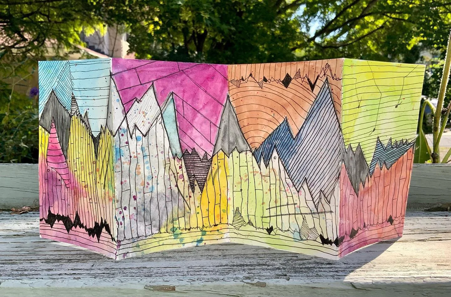 untitled
watercolor, pencil, and ink; 2021

I am beginning to think temporally and thinking in terms of panels/pages. I am also starting to rekindle ideas that involve unconventional book structures and other artist book formats. Ironically(?), I sha