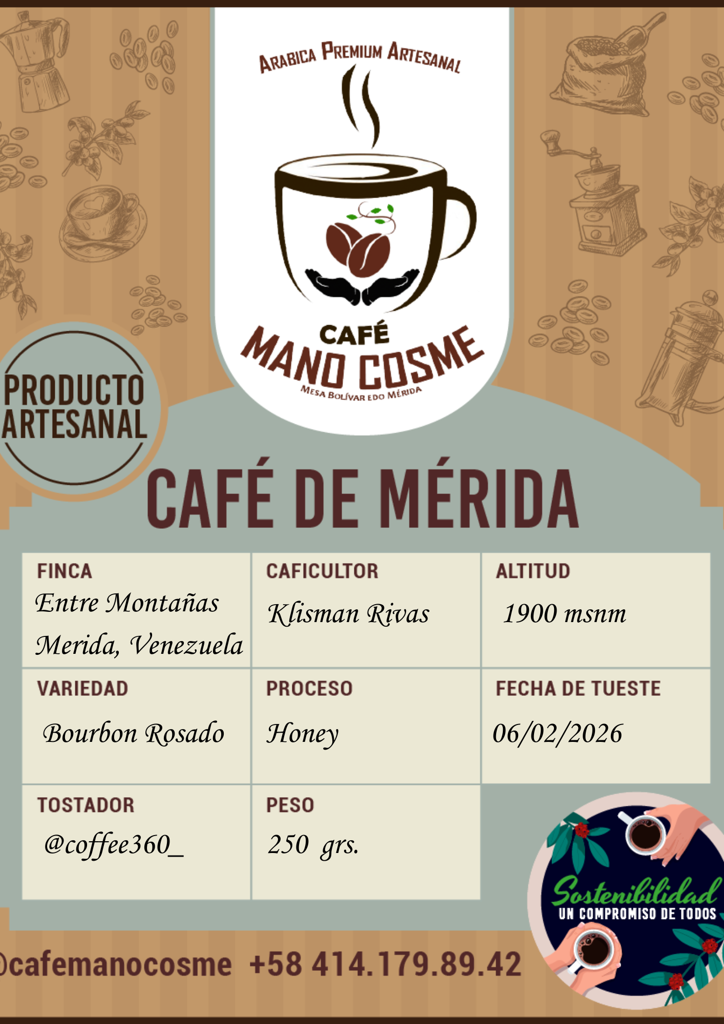 Cafe de origen, granos ,  250 gramos (SQ4062166)