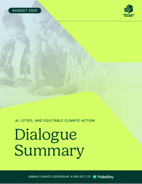 Dialogue Summary: AI, Cities, and Equitable Climate Action