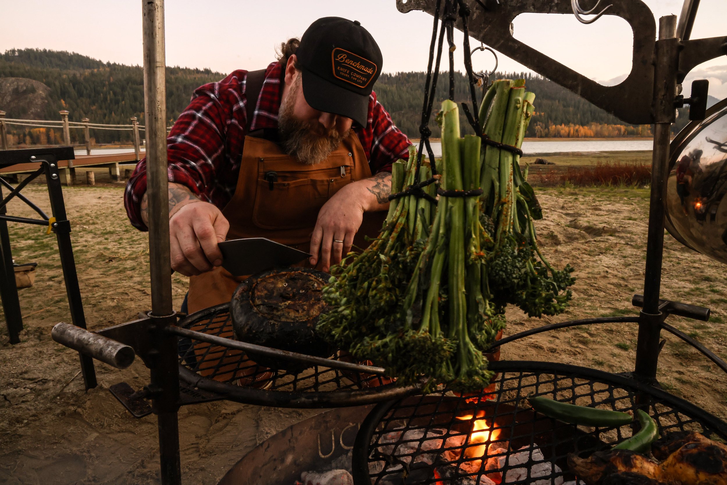 FIRE-ROASTED BROCCOLINI &amp; TÊTE DE MOINE CHEESE