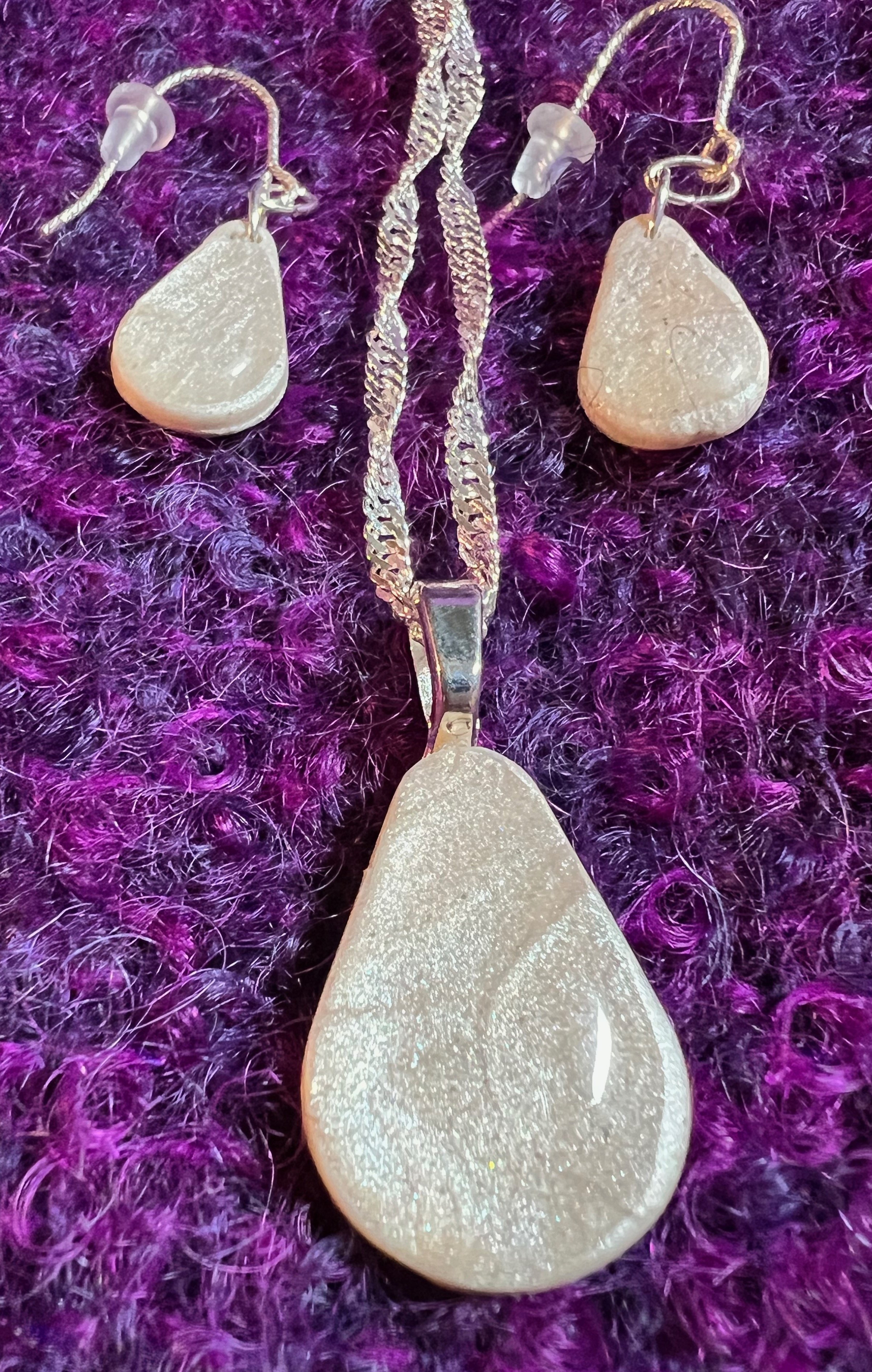 Tears of Joy 1 pendant & earrings