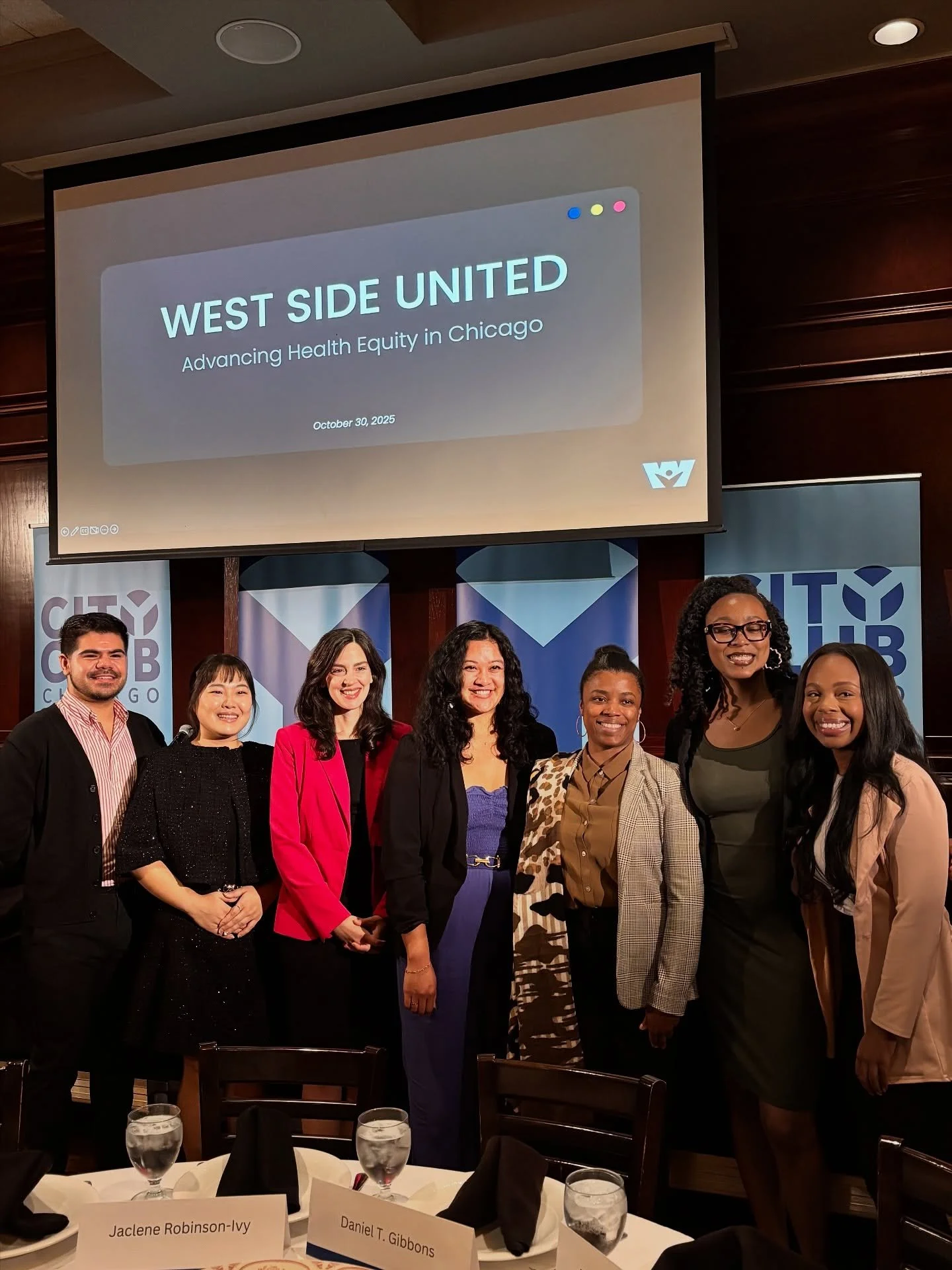 Yesterday, West Side United had the honor of being hosted by @cityclubchicago for our Advancing Health Equity in Chicago panel. Our Senior Director of Programs and Evaluation, Eve Shapiro, kicked things off by sharing the story of how WSU was founded