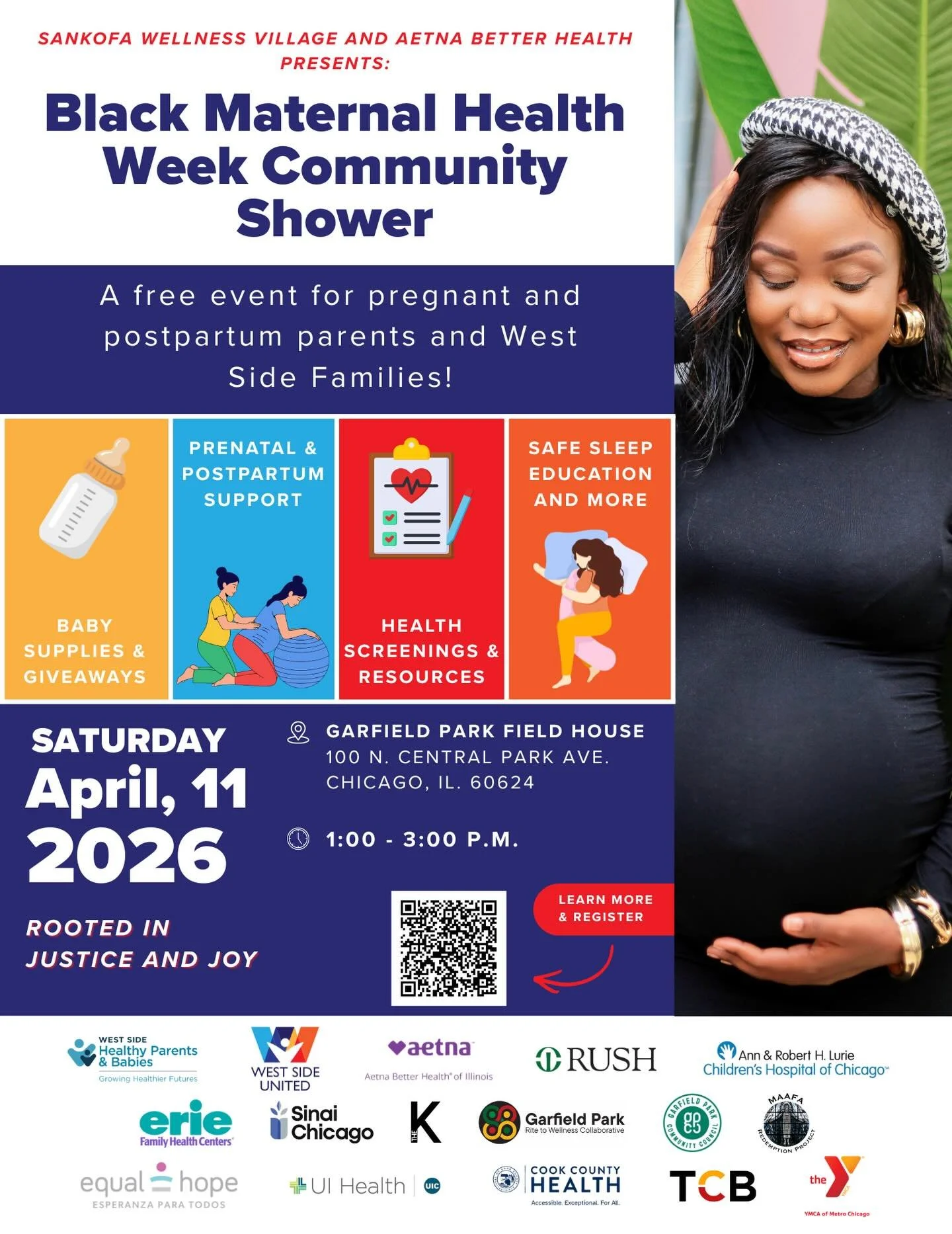 Join us for a Community Baby Shower celebrating Black Maternal Health Week! 💜

This free West Side event will connect pregnant and postpartum parents with vital resources, including baby supplies, health screenings, safe sleep education, and prenata