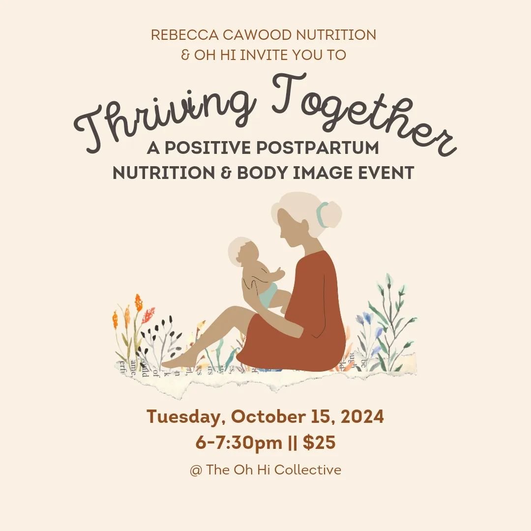 if you are a mom and you've sometimes found it hard to care for and relate to your body, i would love to have you join me on october 15 at @ohhicollective.

👋 as a dietitian and a mom myself of two young kids, i have conversations all the time with 