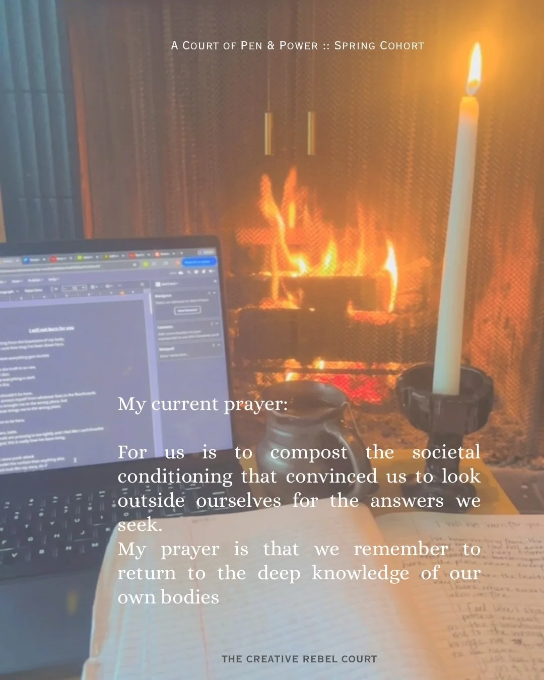 ☕️ my current prayer for us ☕️

is to compost the societal conditioning that convinced us to look outside ourselves for the answers we seek.

my prayer is that we remember to return to the deep knowledge of our own bodies. 

🌿 how do we compost this