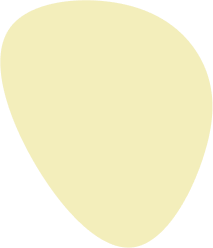 A pale yellow, irregularly shaped object resembling a mango.
