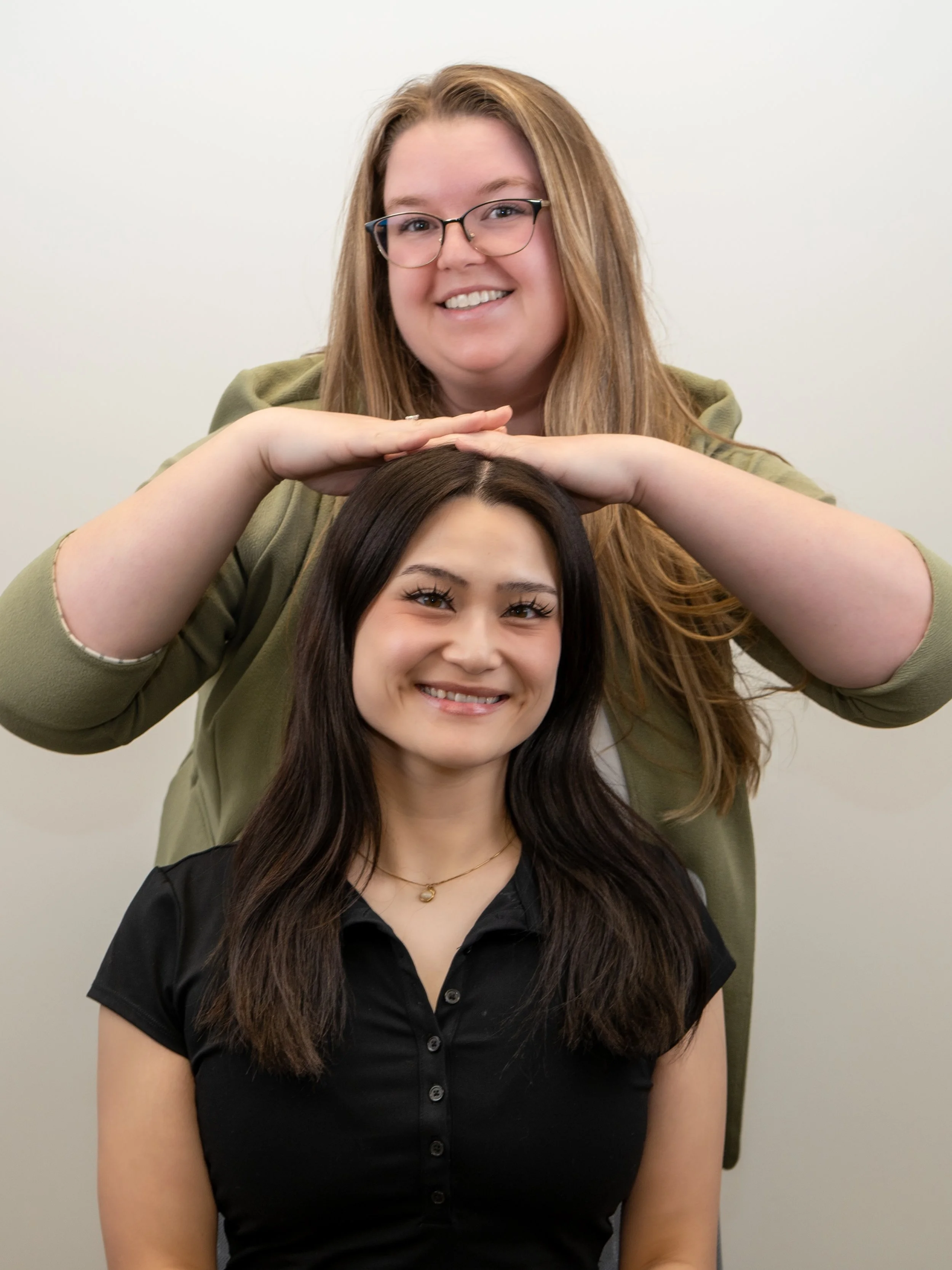 Top to bottom: Michaela Bourque and Amy Abegglen