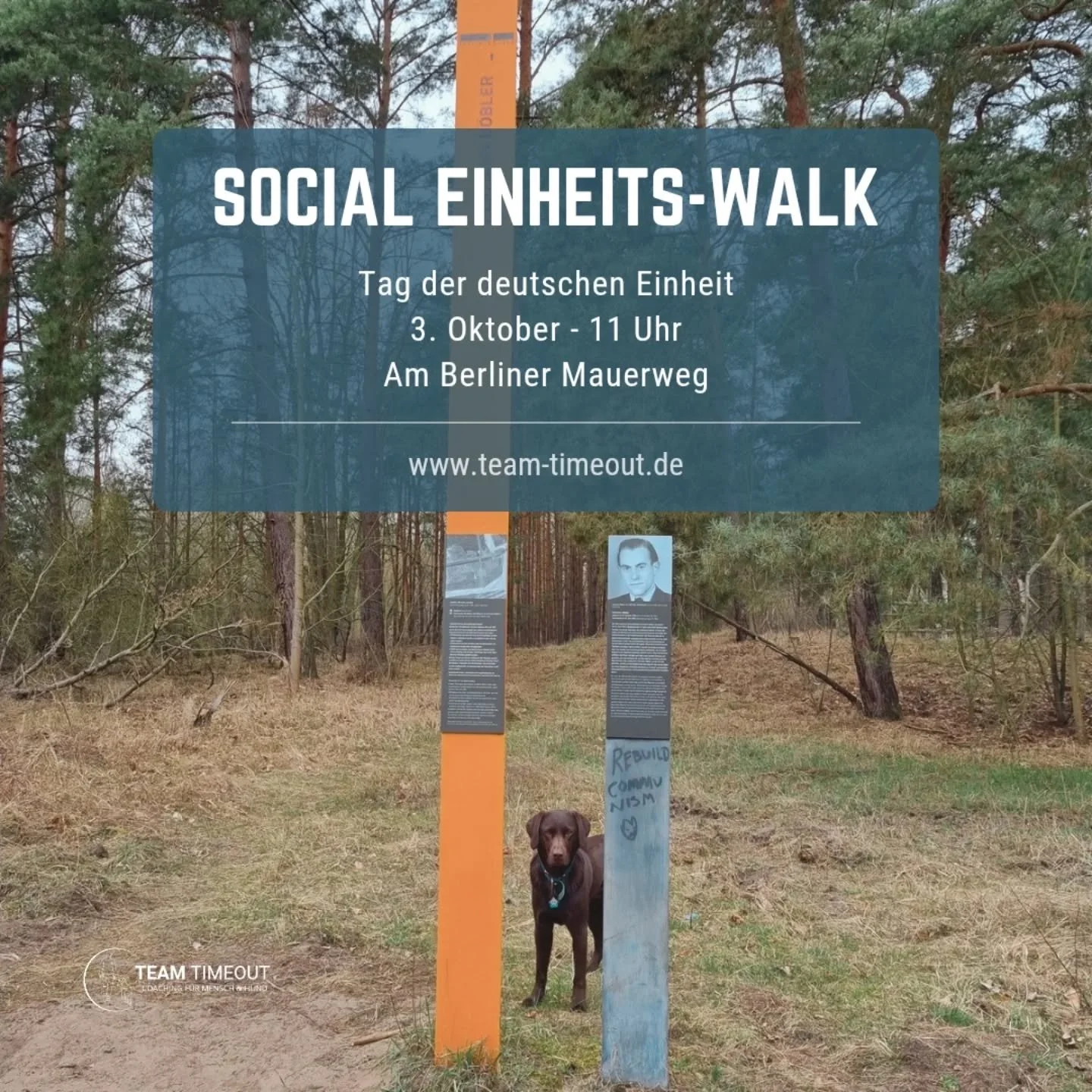 Social Einheits-Walk
Für die Planung: Am Tag der Deutschen Einheit am 3. Oktober möchte ich mit euch ein Stück des Berliner Mauerwegs entlang laufen. Da er insgesamt 160 km lang ist, werden wir allerdings nur einen winzigen Teil schaf
