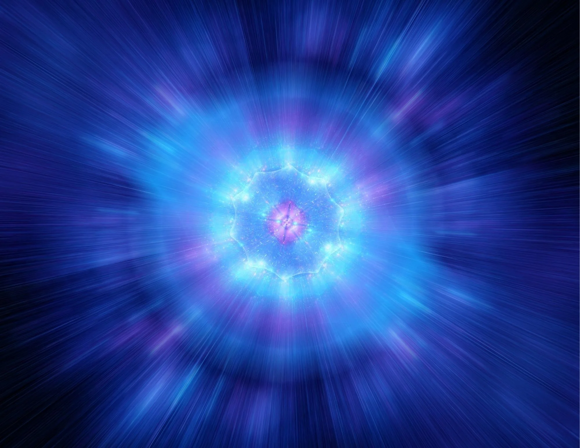 blue graphic showing multiple fields of energy