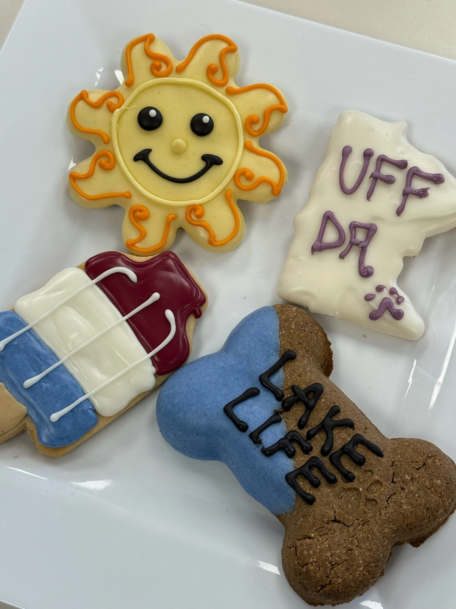 handcrafted dog treats on a plate