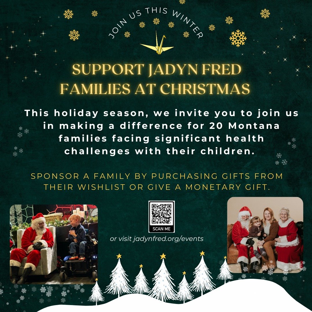 Are you looking for heartfelt way to give back during the holidays? Adopt a JFF family or give a monetary gift and help us ease the burden of the holidays for 20 of our Jadyn Fred families.  Find out more by clicking the &quot;Christmas&quot; link in