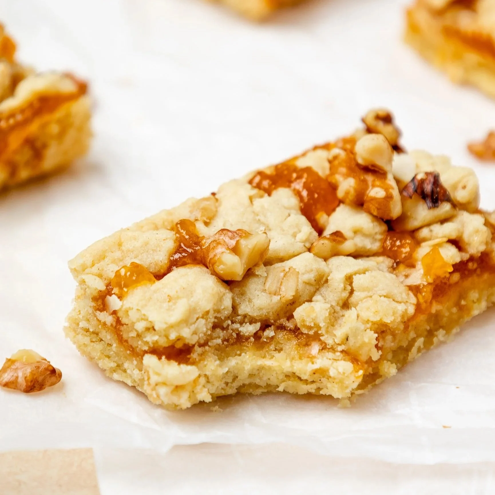 Apricot Walnut Shortbread Bars