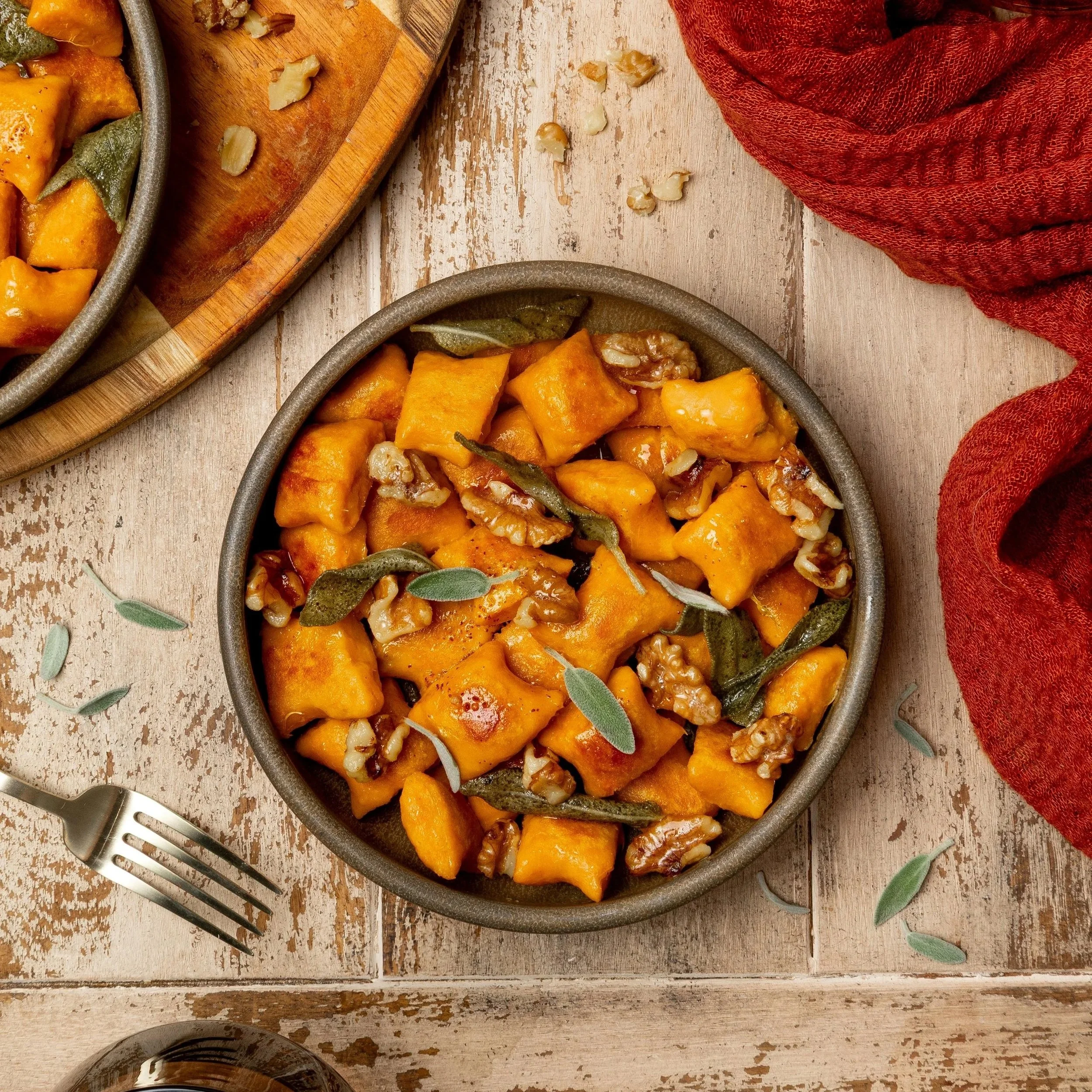 Sweet Potato Gnocchi with Sage &amp; Walnuts