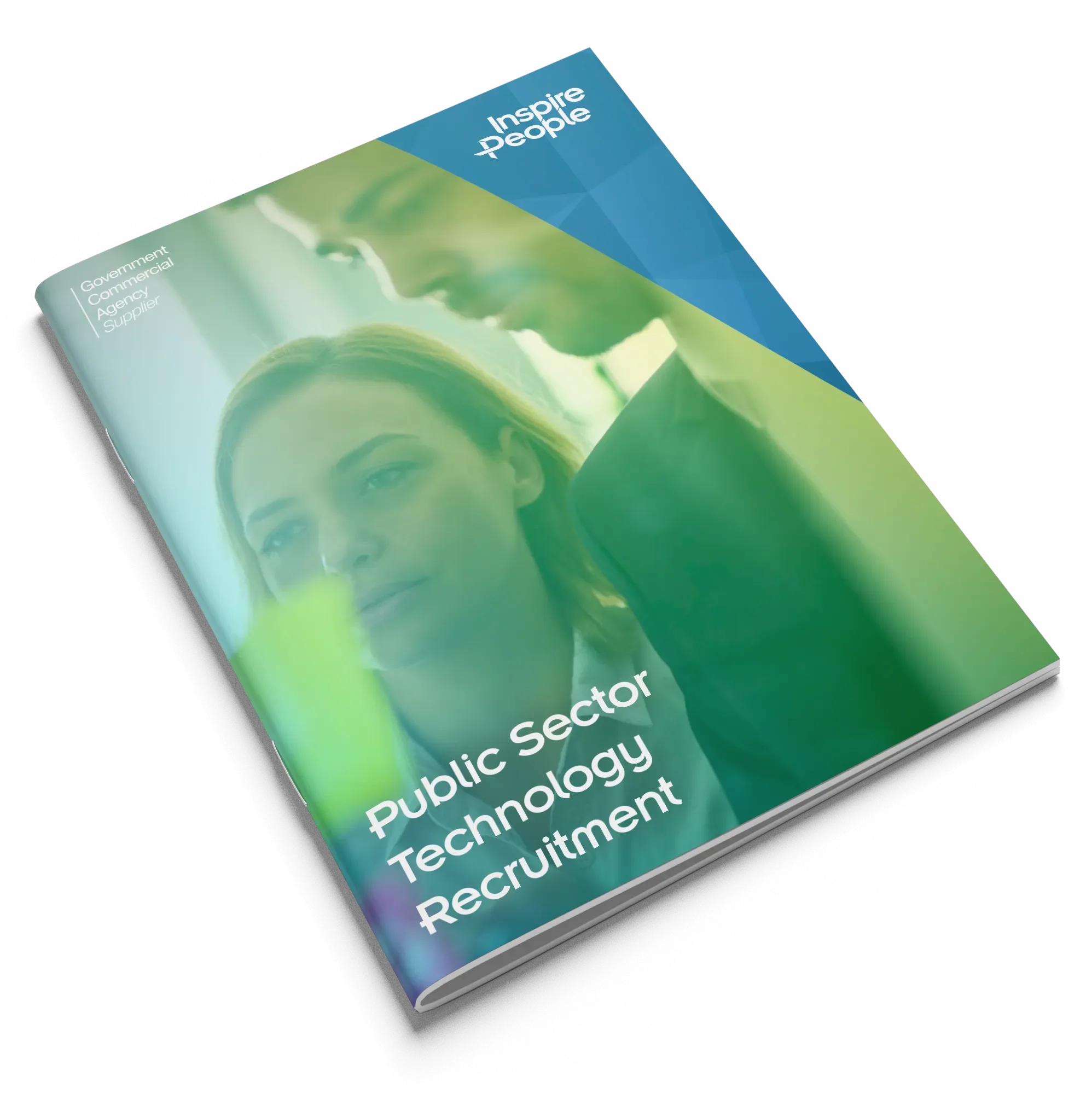 Inspire People's Public Sector Prospectus front cover showing a man and woman planning architecture