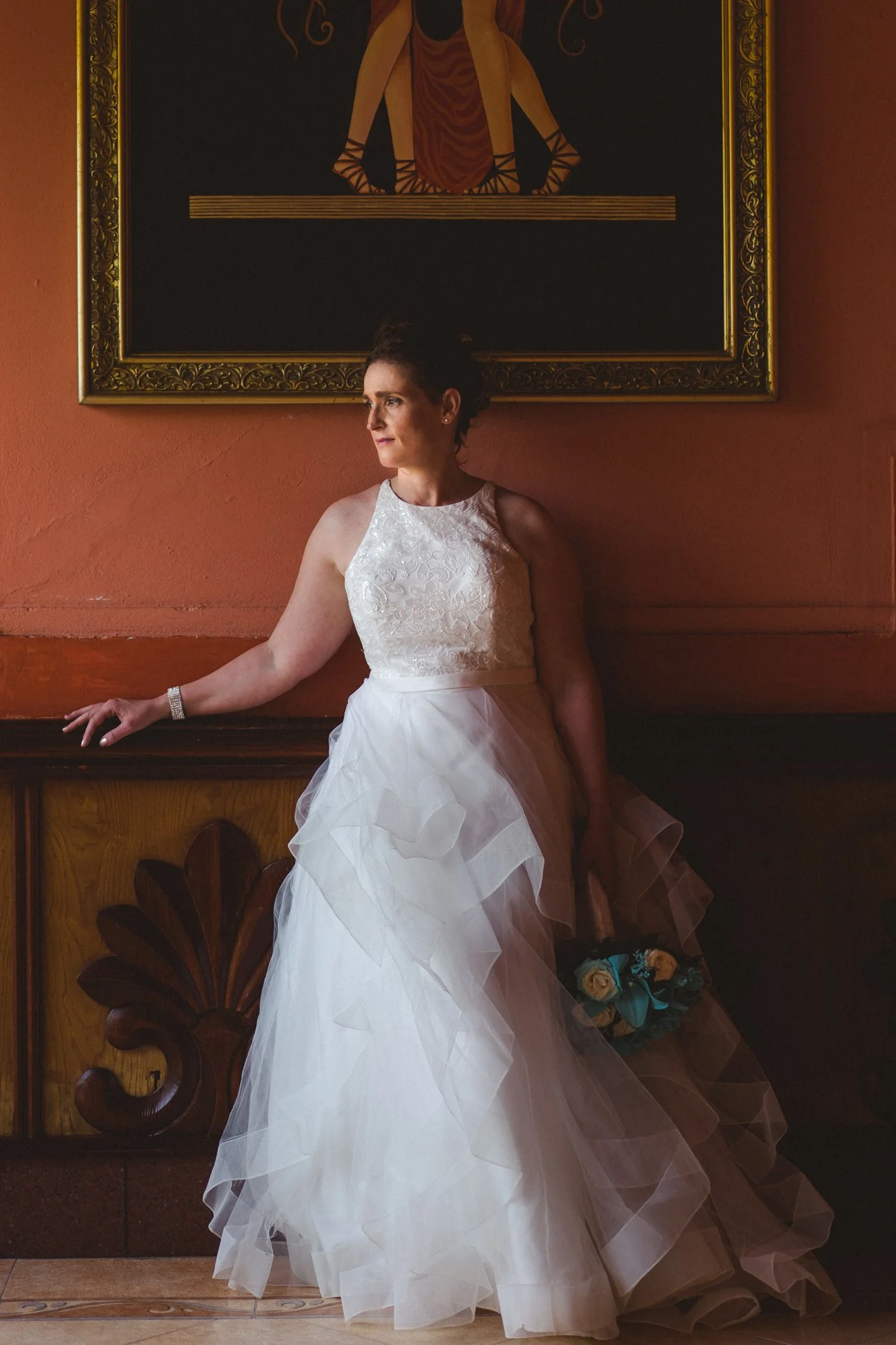 Gorgeous Ann-Marie Wedding portrait and dress detail at the RIU Vallarta in Nuevo Vallarta, Mexico - Destination Weddings in Mexico.