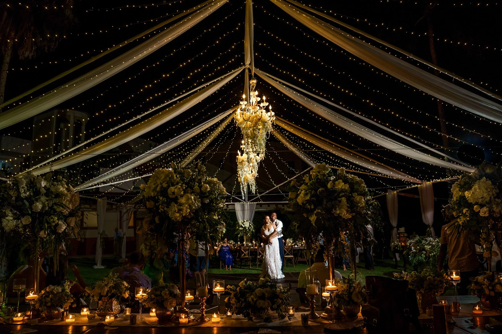 Whimsical decor to make your wedding extraordinary at Martoca Beach Garden in Bucerias, Mexico.