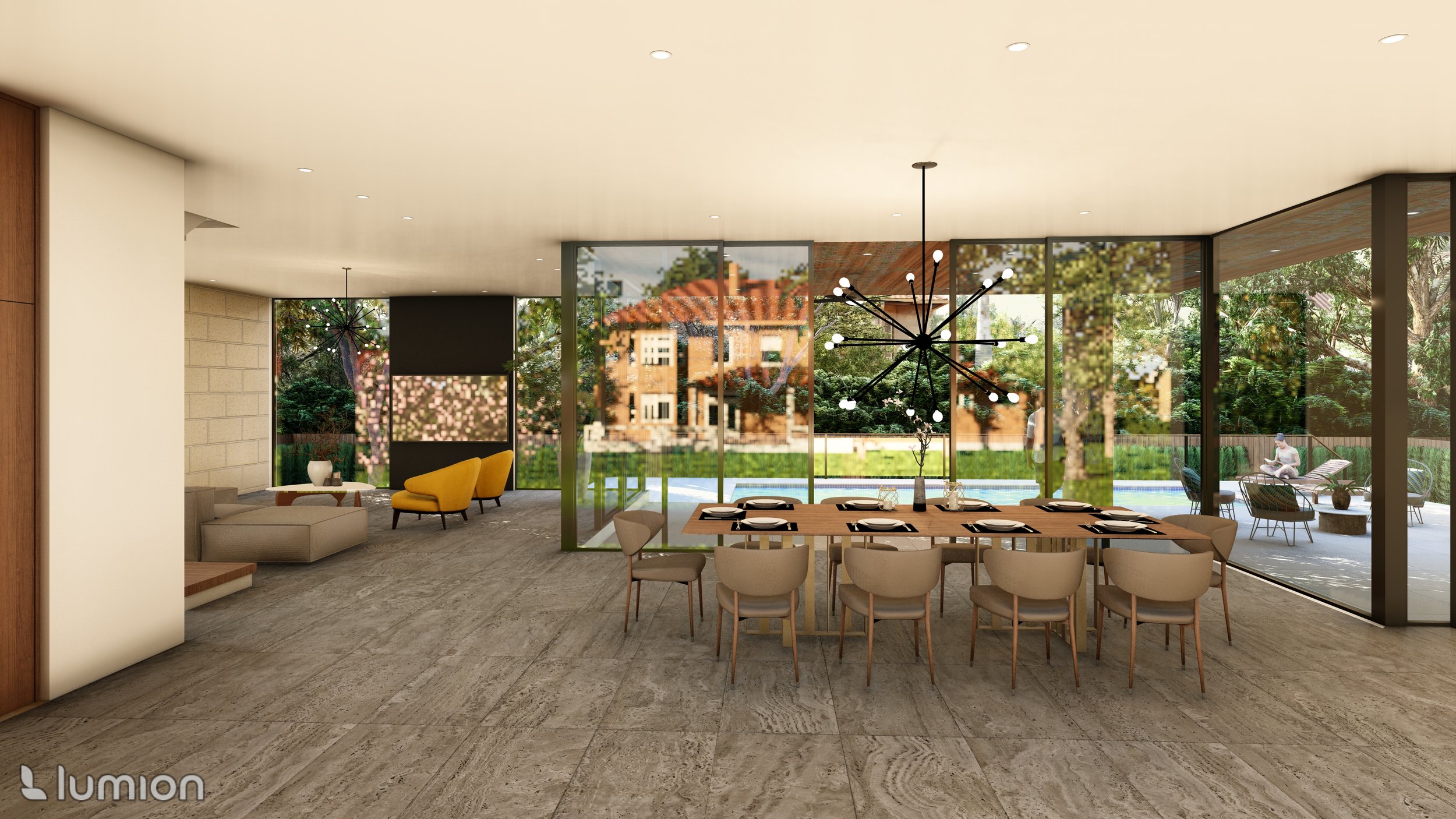 Dining Room Interior Rendering