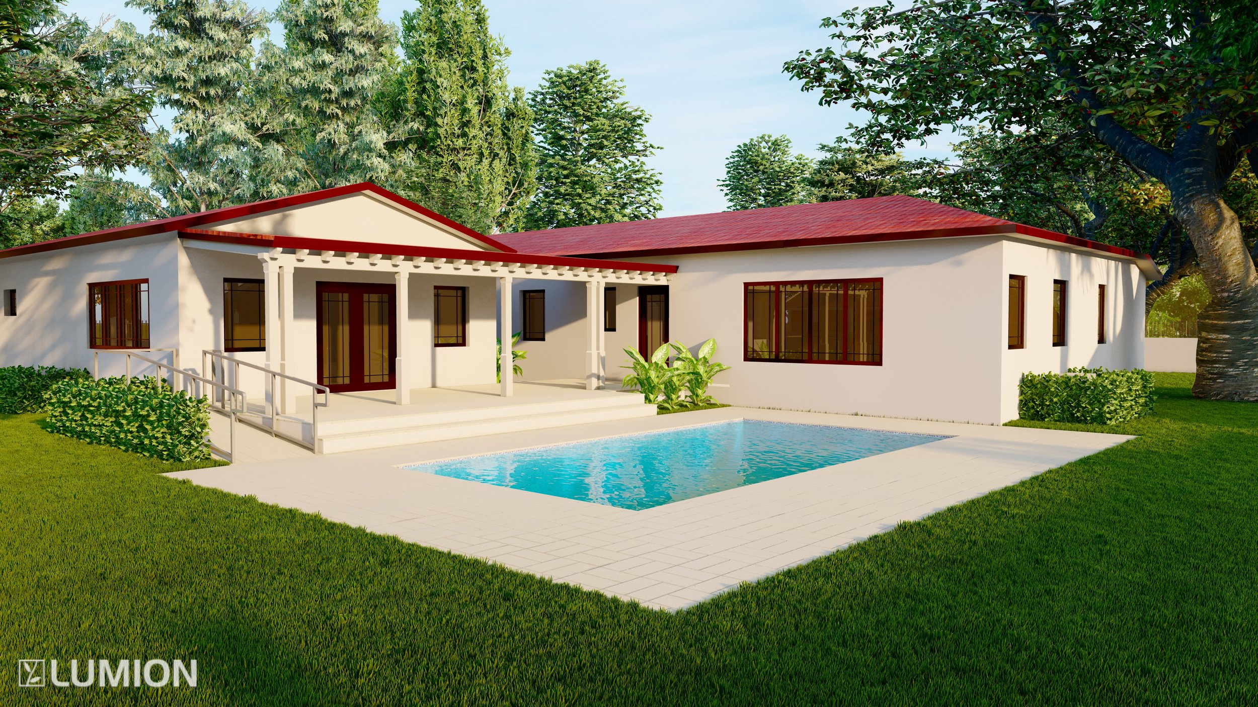 Miami Single Family Home design with pool