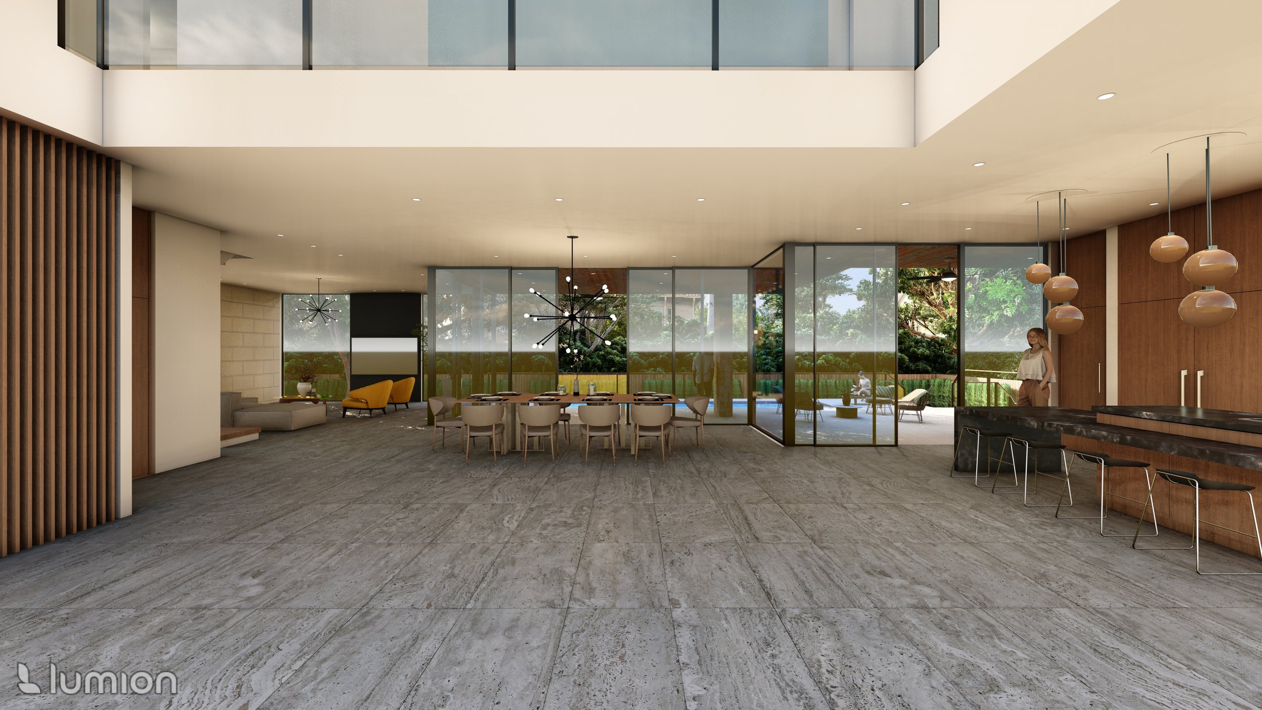 Living Room Interior Rendering