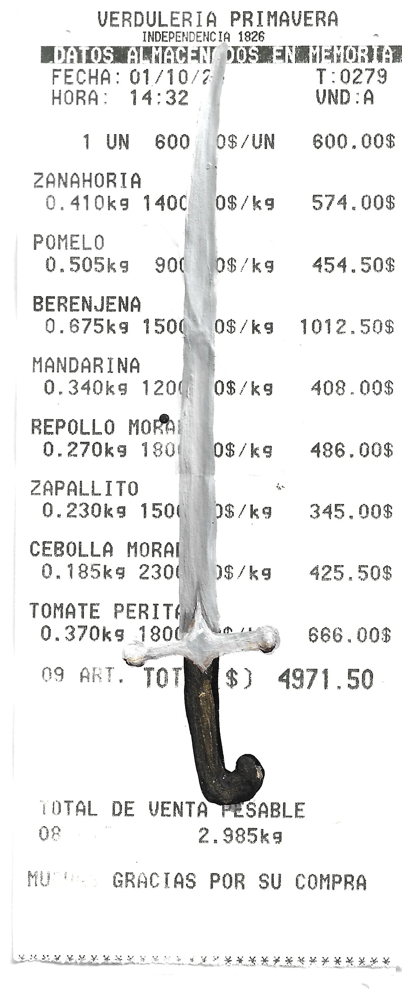 [DISPONIBLE] Ticket 12. Acrílico sobre ticket - 5,5 x 14 cm - 2024