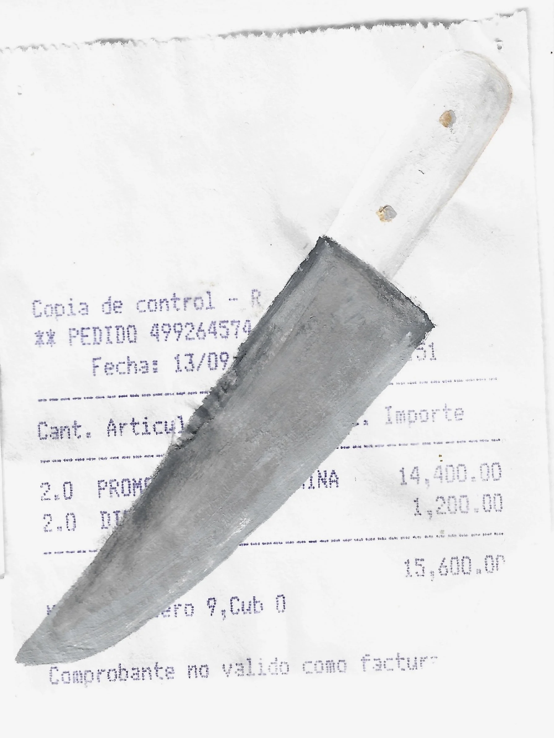 [NO DISPONIBLE] Ticket 07. Acrílico sobre ticket - 7,5 x 9 cm - 2024