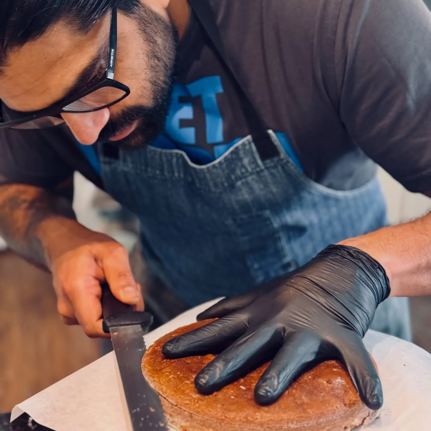 Attempting to build a cake many many many years later 😬 Did you know that I used to be a pastry chef way back before I started doing Indian bar food? 

The Black Forest is my all time favorite cakes. I used to get them for all my birthdays growing u
