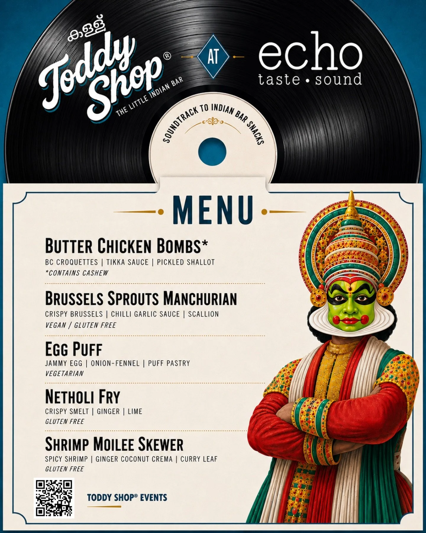 🥁 Thursday 6/4 (Tomorrow) @echotastesound 
Come for the music. Stay for the food. 

🇮🇳 The only Indian Food in the Arts District is @toddyshopusa 

🎟️We have a few spots to fill. Reserve your spot via Link in Bio 

🚪 Doors open 6p for drinks 

?