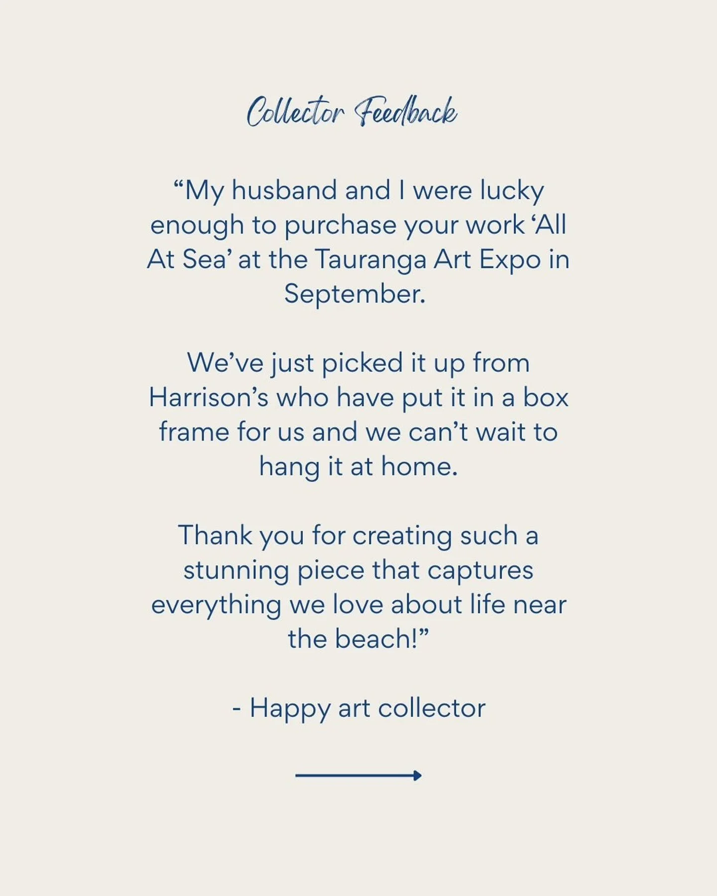 I'm feeling so grateful today 🙏 

I received a lovely email this week from a collector who purchased 'All At Sea' at a recent art expo. Knowing that my painting resonates with you means so much to me and I love seeing where it has ended up. Thank yo