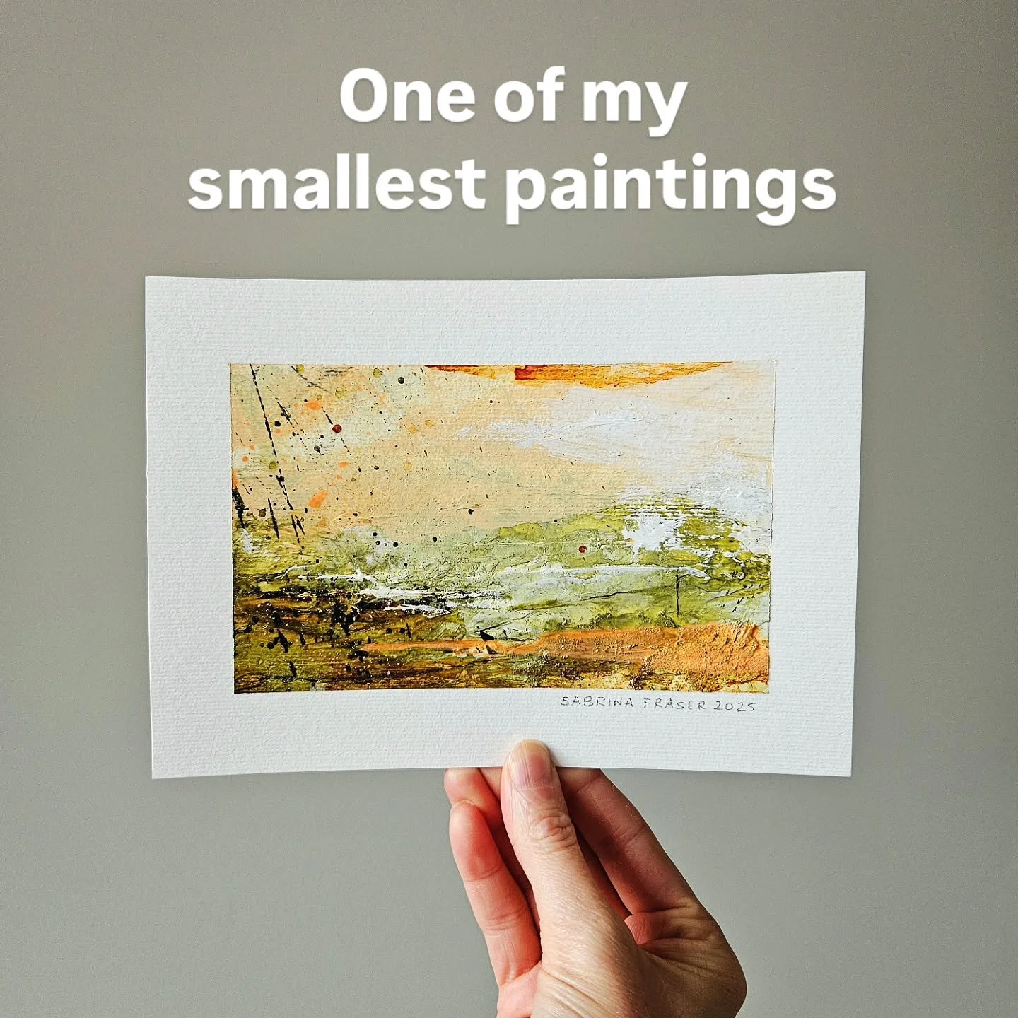 I do quite enjoy painting small! I feel like I can capture more dynamic energy in my smaller pieces💃 The sense of movement is much more noticeable. My hand gestures easily reach the edges. Extending over (the tape) and creating the sense that the im