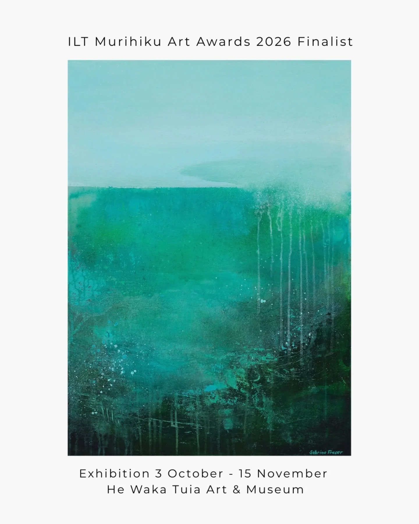 I'm excited to reveal 'Between Tides', a selected finalist in the 2026 ILT Murihiku Art Awards. 

This piece was inspired by those places where water meets land, and where the landscape is constantly shifting and changing. 

A big thank you to the or