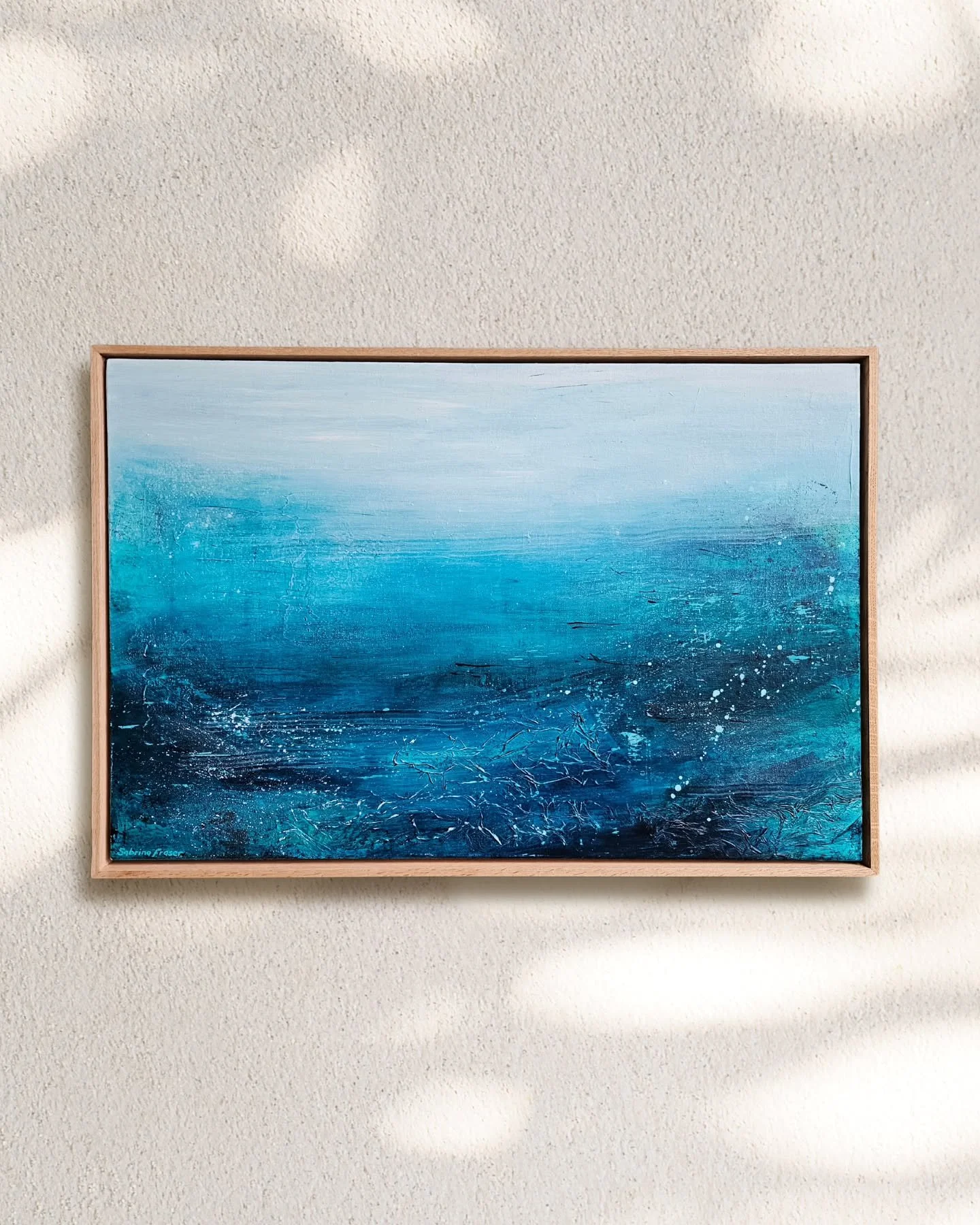 I'm excited to have been selected as a finalist in the @kumeuarts awards this year 💙

'Ocean Drift' reflects the quiet pull of the sea - its shifting depths, fleeting light, and endless movement. Layers of blue are built and worn back, revealing tra