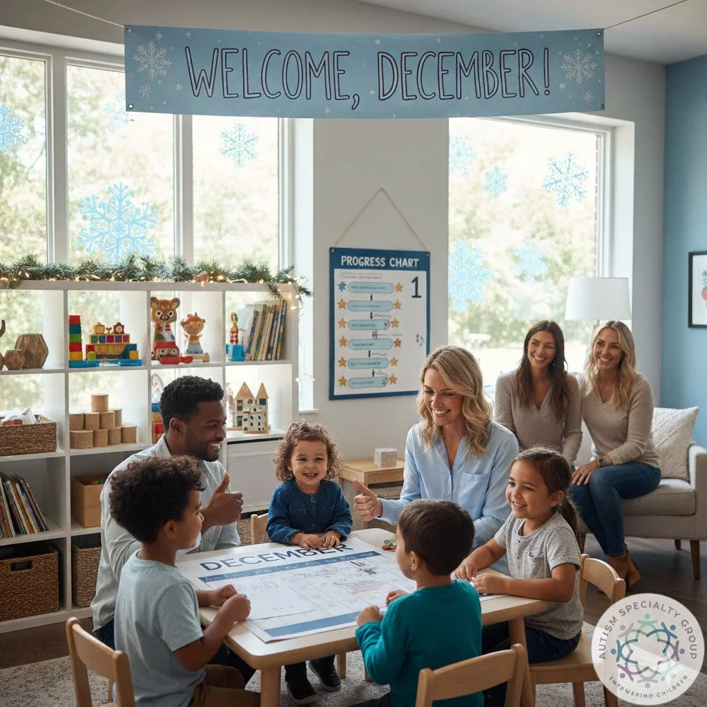 Welcome, December ❄️✨

As we begin a new month, we are grateful for the incredible progress, resilience, and dedication shown by our families and children.

This month is full of opportunities to grow, learn, and celebrate every step &mdash; big or s