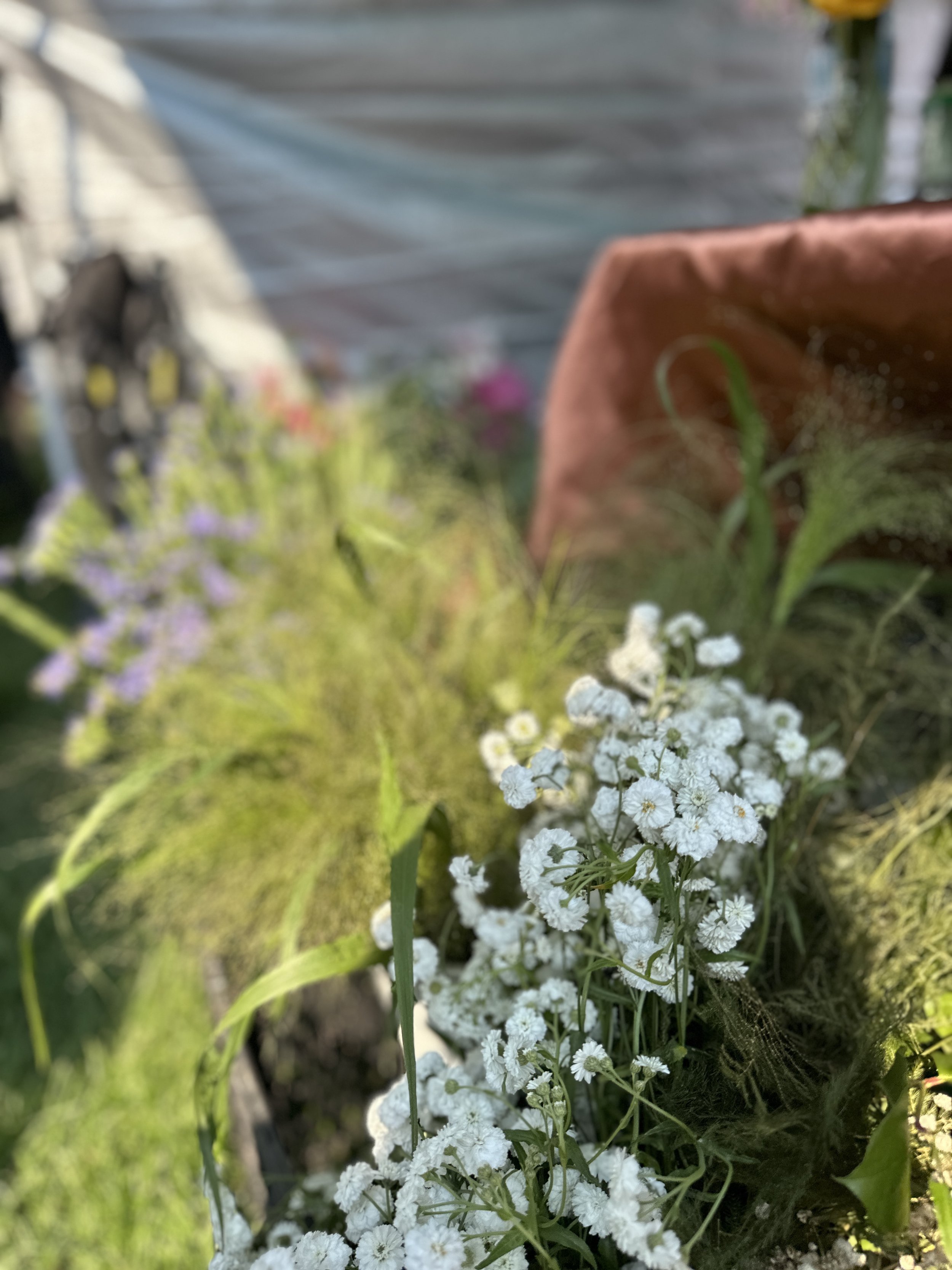 Flowers at a booth