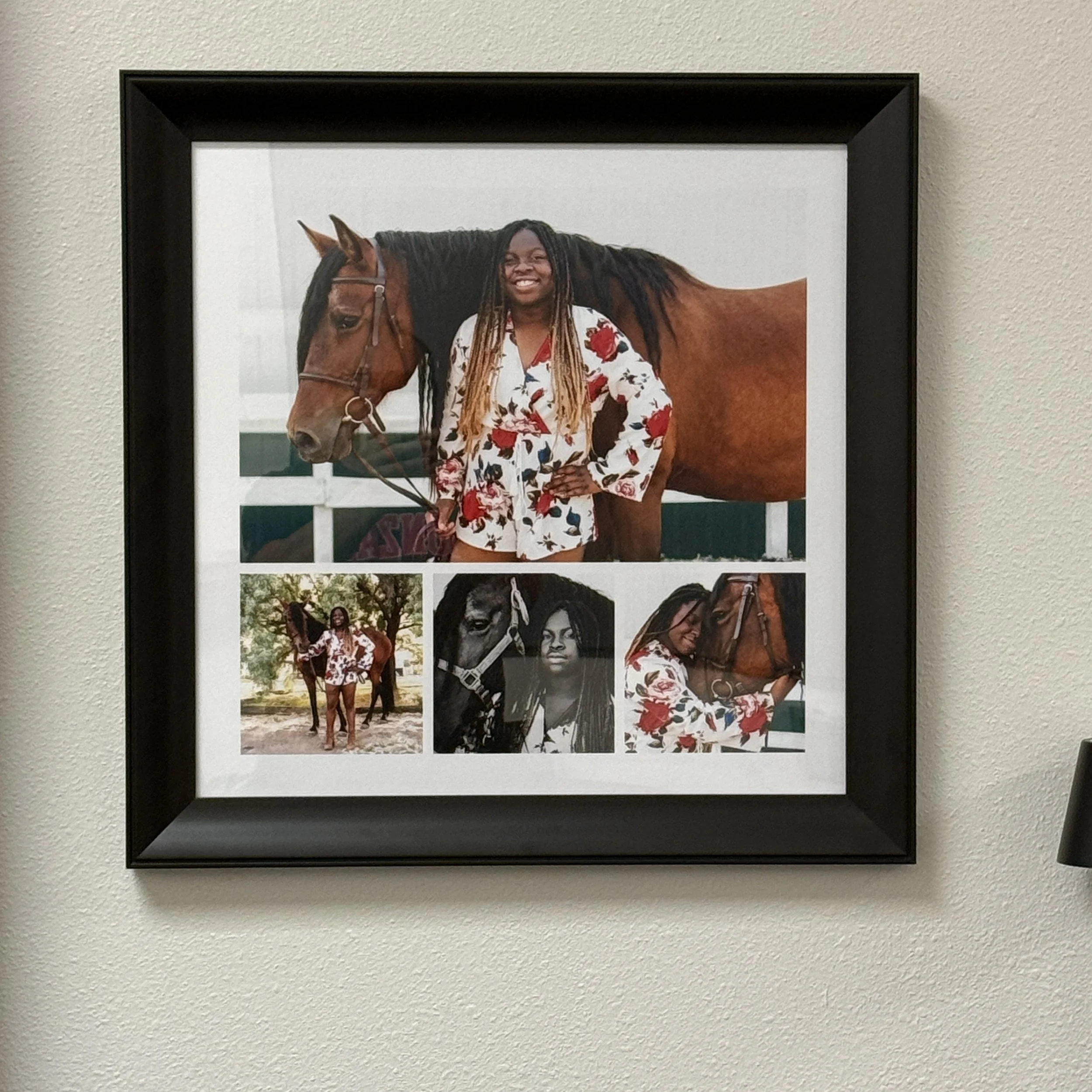 16-inch by 16-inch framed wall collage