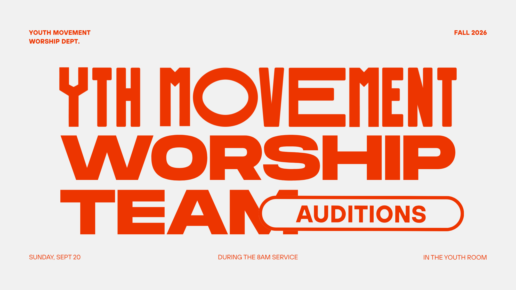 Youth Movement Worship Team Auditions