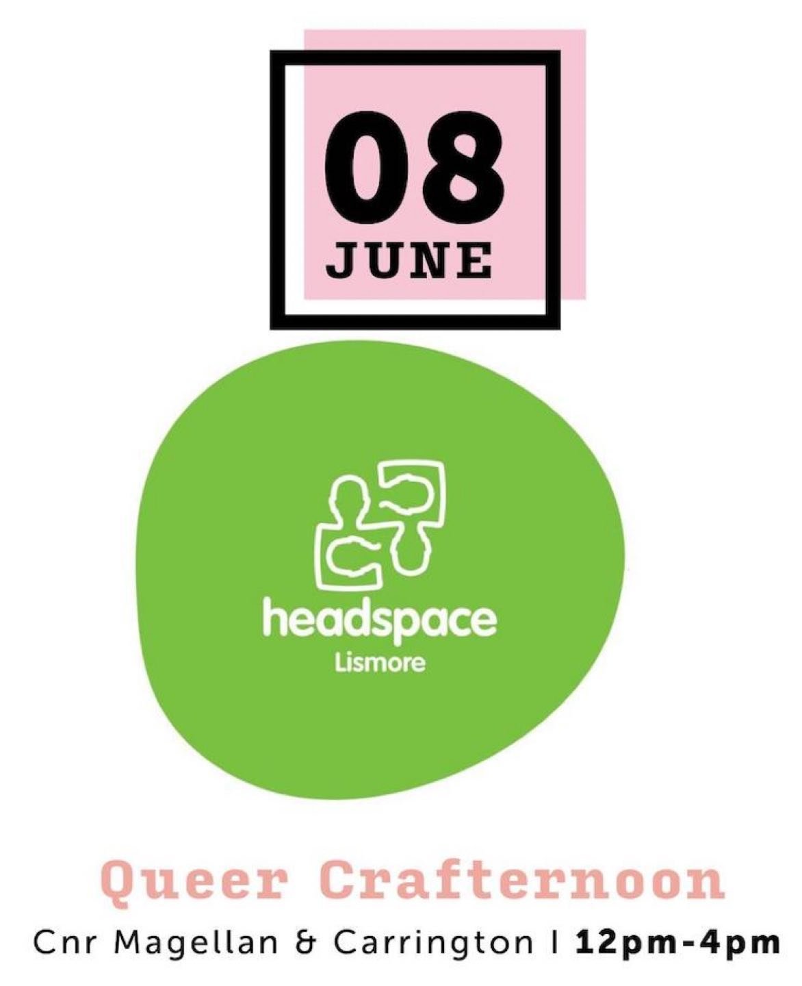 Queer Crafternoon
Cnr Magellan &amp; Carrington I 12pm-4pm
A free &amp; queer crafternoon for 12- 25 year olds, hosted by Headspace Lismore. @projectpridelismore #pride @headspacelismore #headspace. #lgbtqia #projectpridelismore #projectpride #queer 
