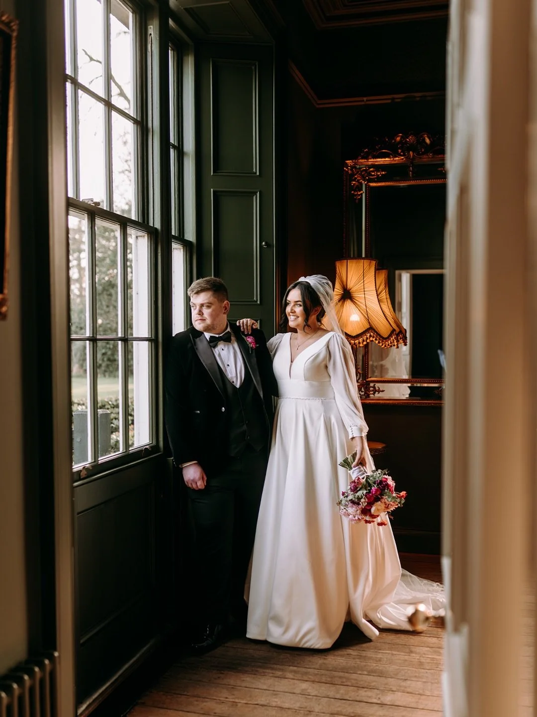 Spring sunsets at the @oldrectorykillyman with the fun-loving Emma &amp; Sean.

⚡️

@solsticevisuals
@leahgillespie_hair.beauty
@makeupbycamerondoherty
@farmgirlflorals
@sociallywedni
@sjpbridalni
@caoimhescrafts
@amiloweddings
@lyttle_teapot_cakery
