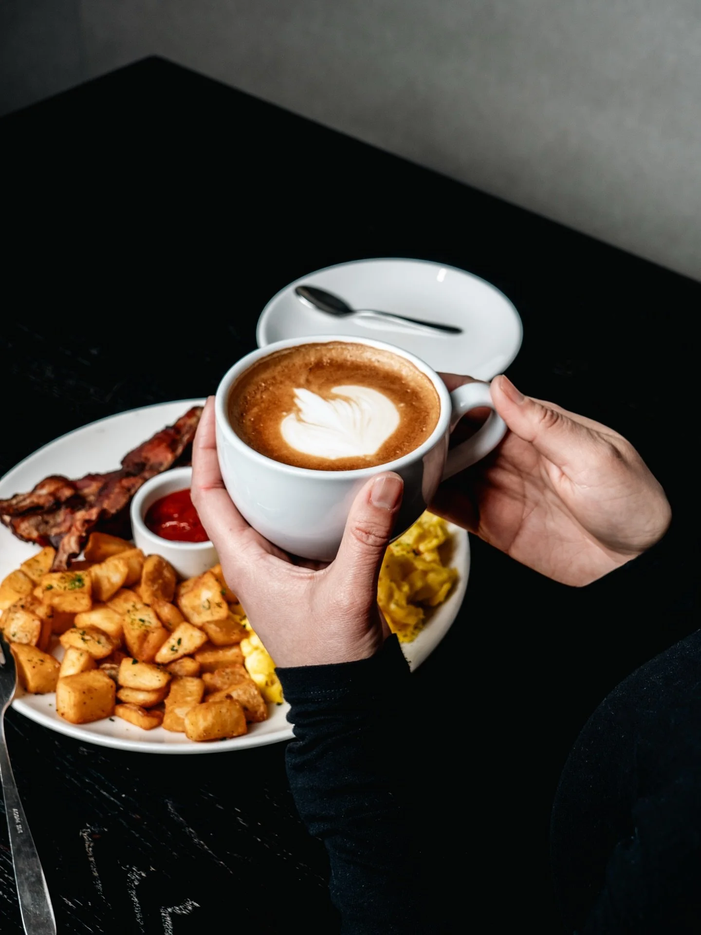 This is the kind of breakfast that feels like a slow morning done right &mdash; warm, comforting, and full of flavor in every bite. The natural sweetness of the potatoes, the smoky crunch of the bacon, the soft, fluffy eggs&hellip; and that smooth la