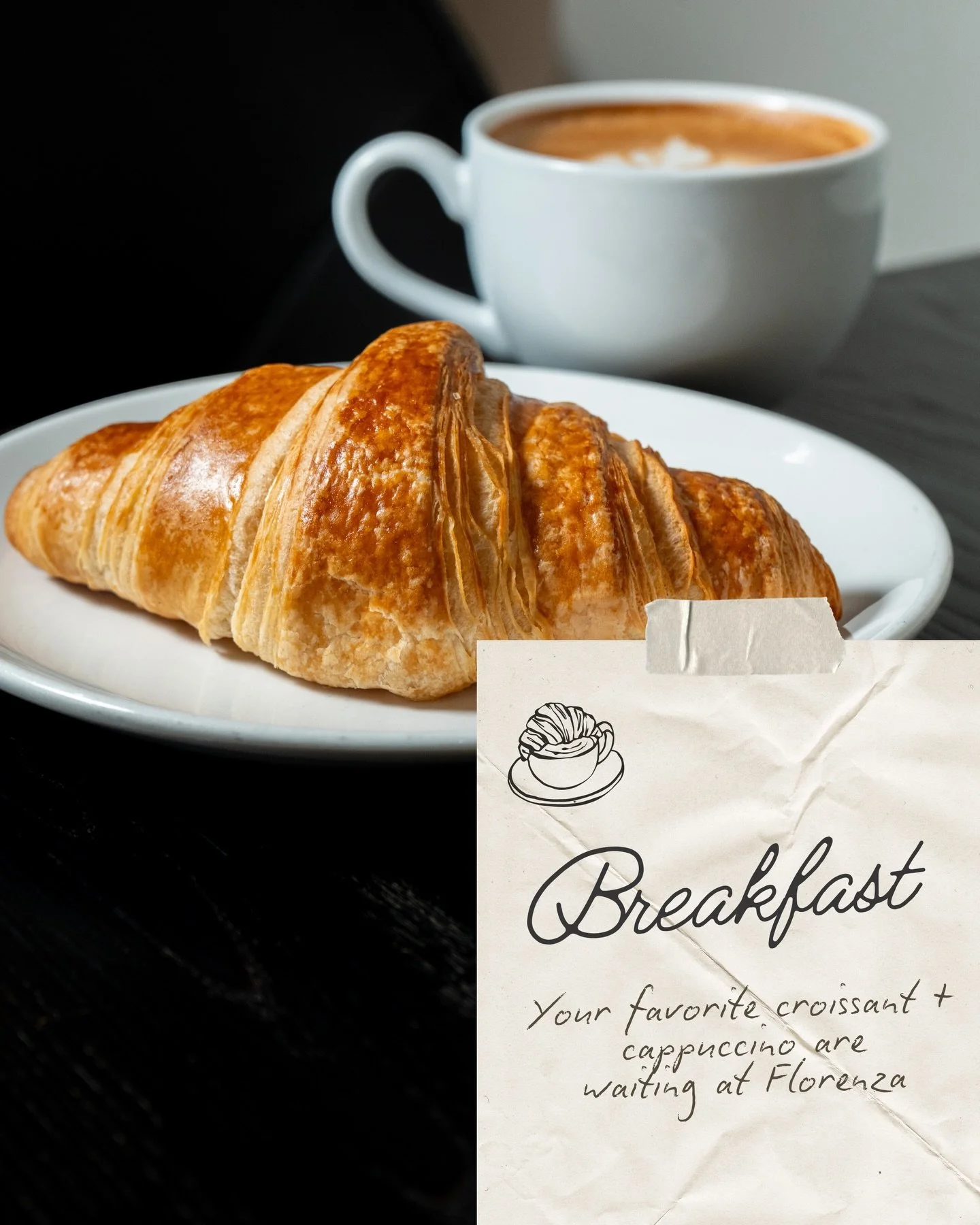Running late? No worries. We&rsquo;ll take care of your breakfast! ☕🥐
.
.
#eatsboston #breakfast #cappuccino