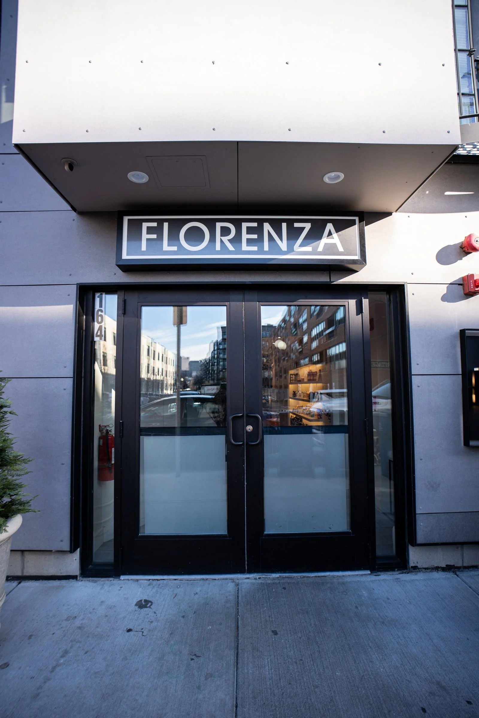 Florenza storefront and entrance at 164 Sumner Street, East Boston.