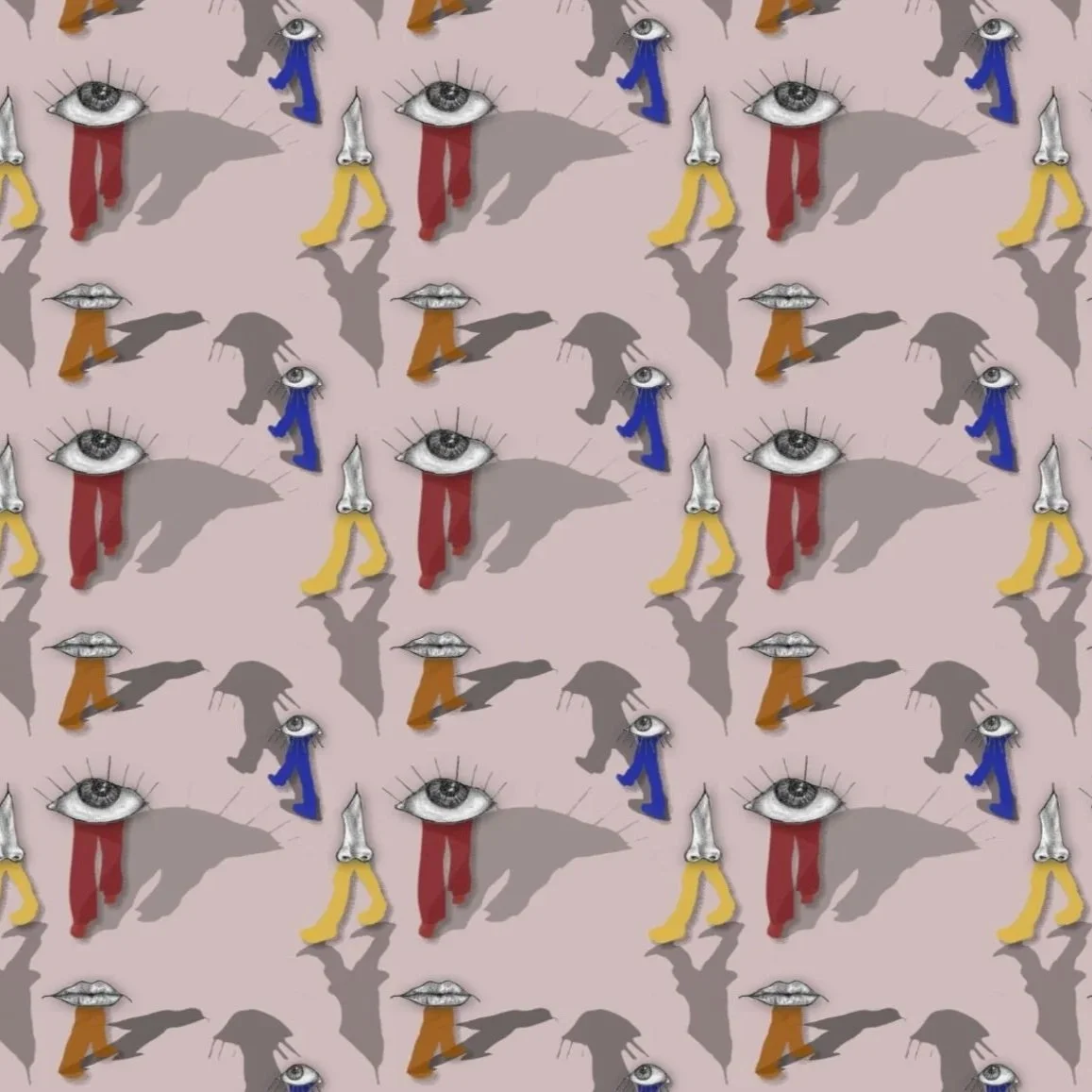 Walkers Pattern, Procreate, Photoshop, Scanned Sketches, 2024