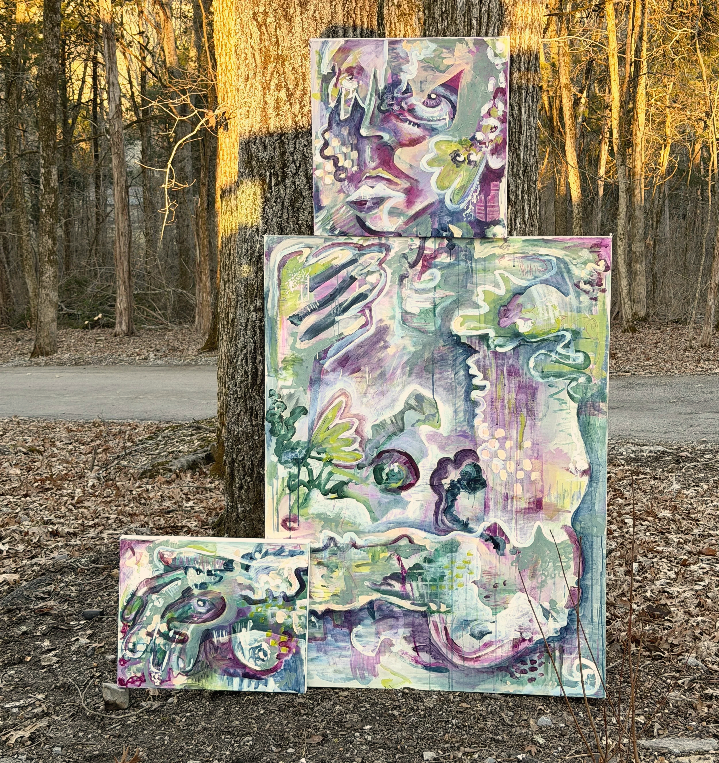 SLS RLF, acrylic & colored pencil on canvas, 36in x 48in, 2025 (show specific) 