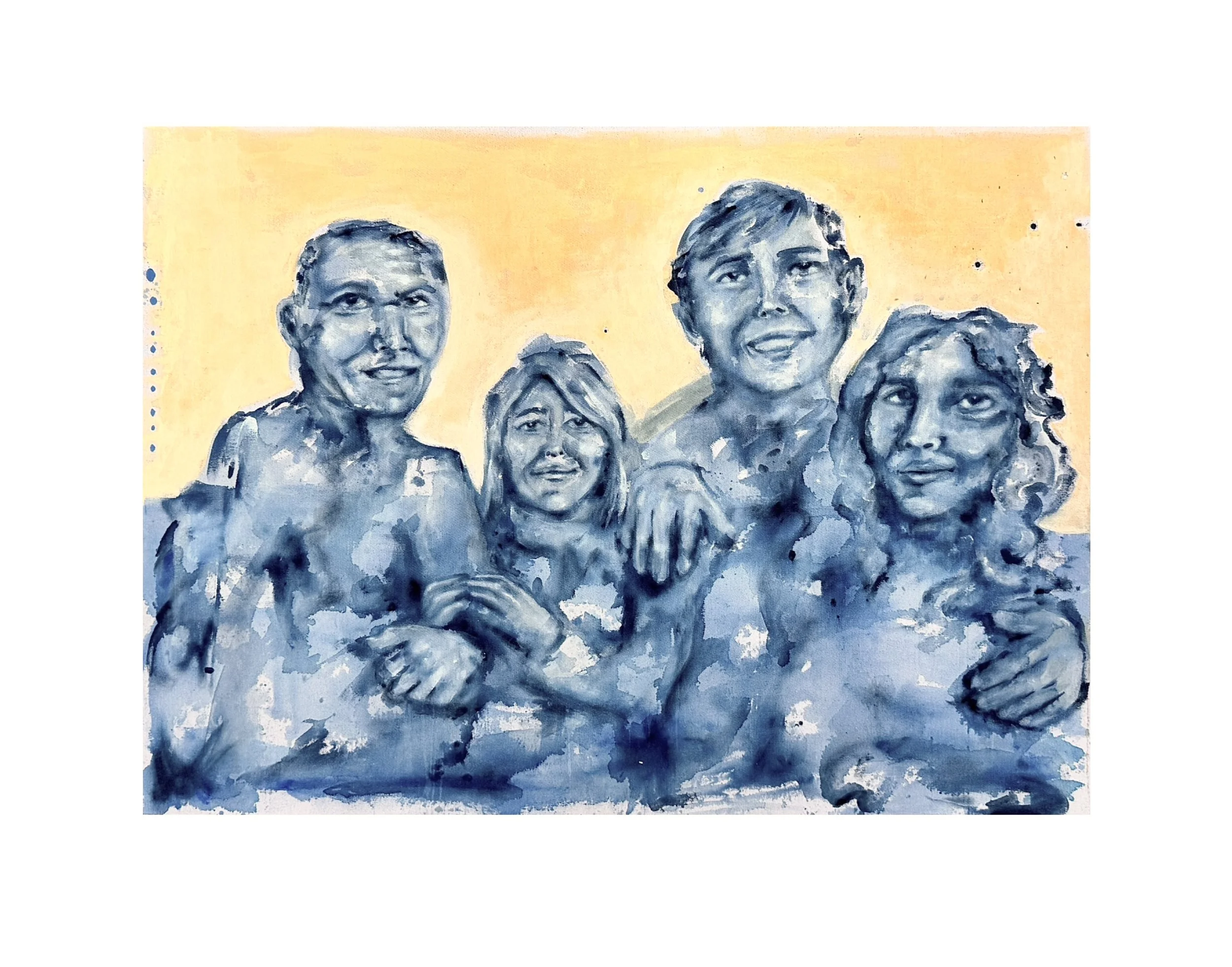 TH HDS, acrylic on raw canvas, 34 in x 46 in, 2025 (comission)