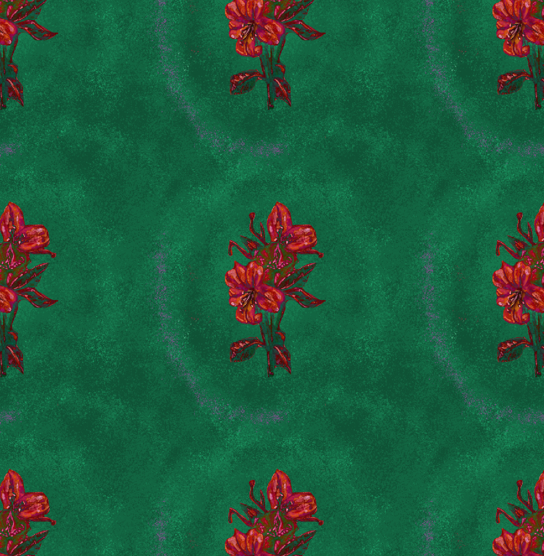 Lovers Bouquet, oil paint on canvas & phtotoshop